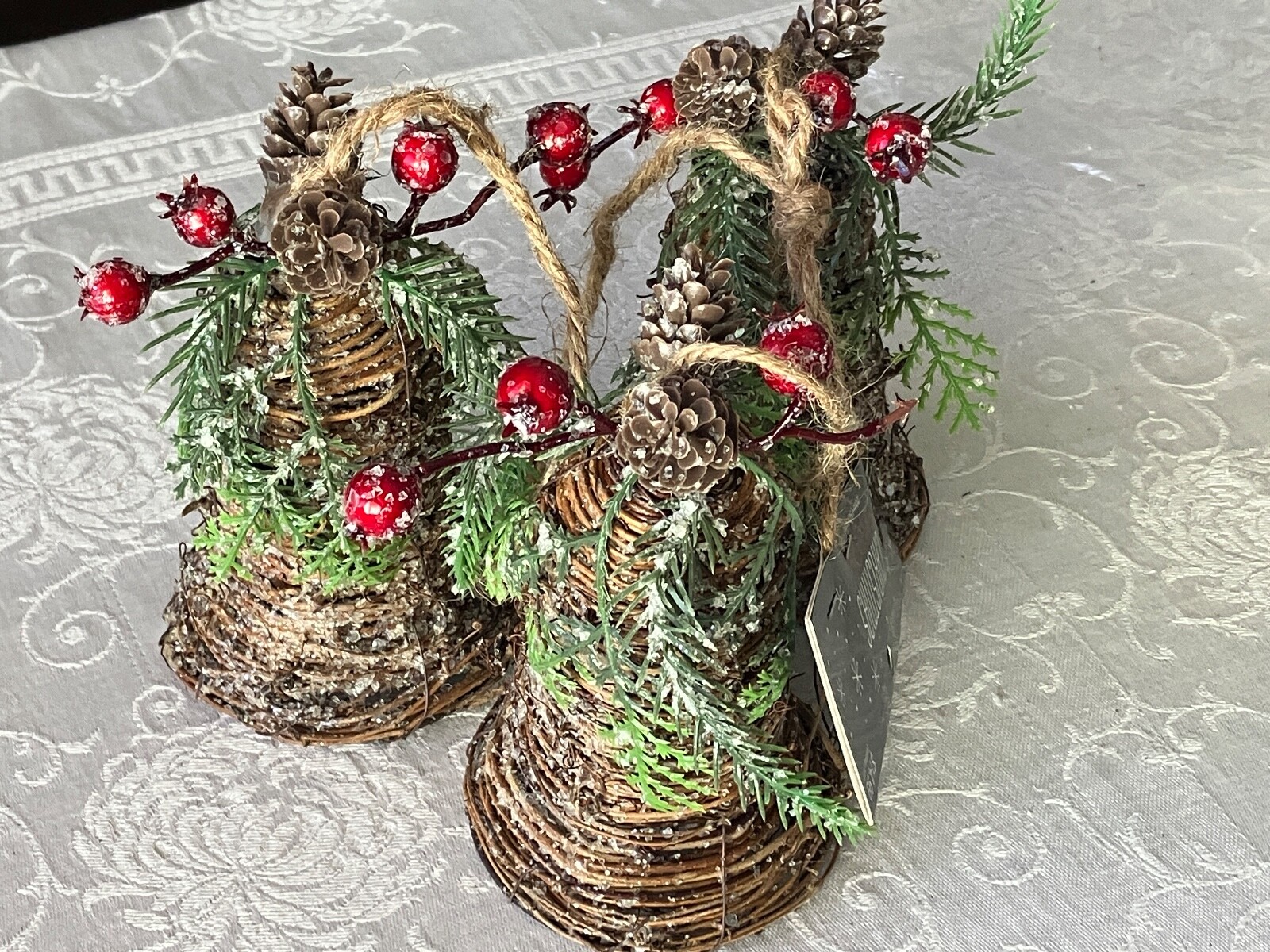 “CHRISTMAS SHOPPE”, PEGGED TREE DECOR RUSTIC COUNTRY FOR HOLIDAY DECOR.
