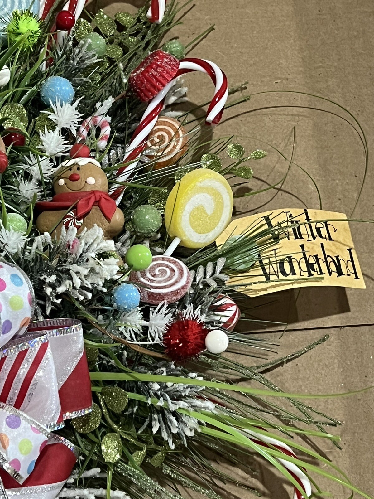 Gingerbread Holiday Christmas Wreath