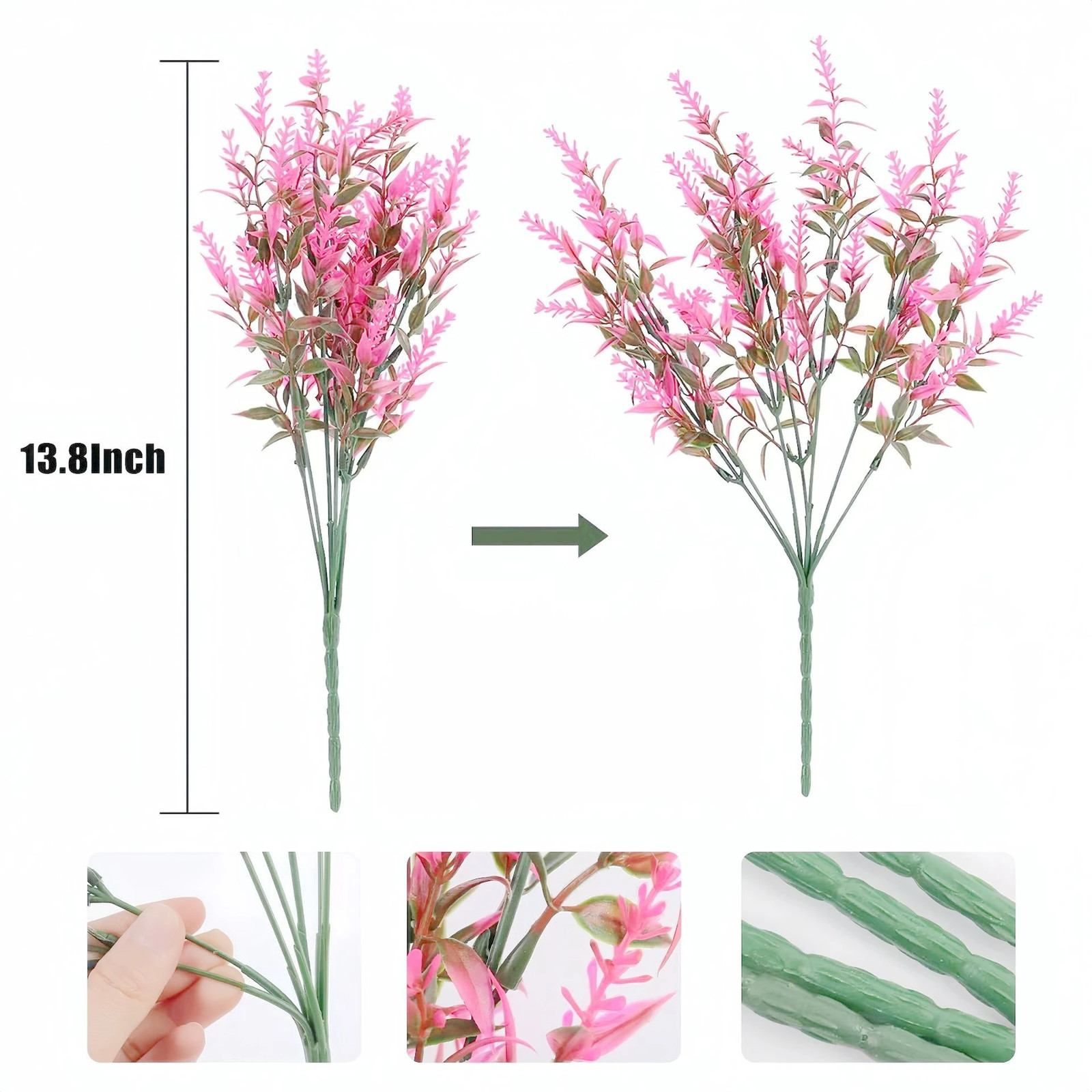 1/3/5Pcs Artificial Flowers 35CM Faux Plants for Home Room Table Decor Wedding D