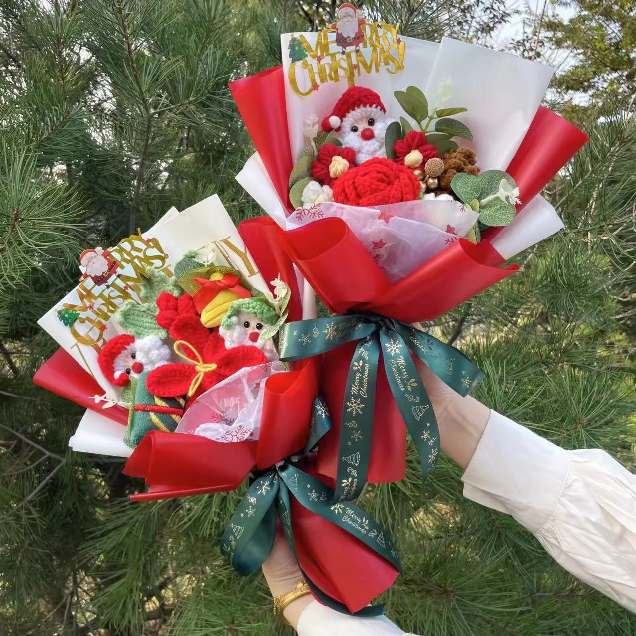 Knitted Sunflower Crochet Bouquet – Handmade Flowers for Gifts: Valentine, Mothe