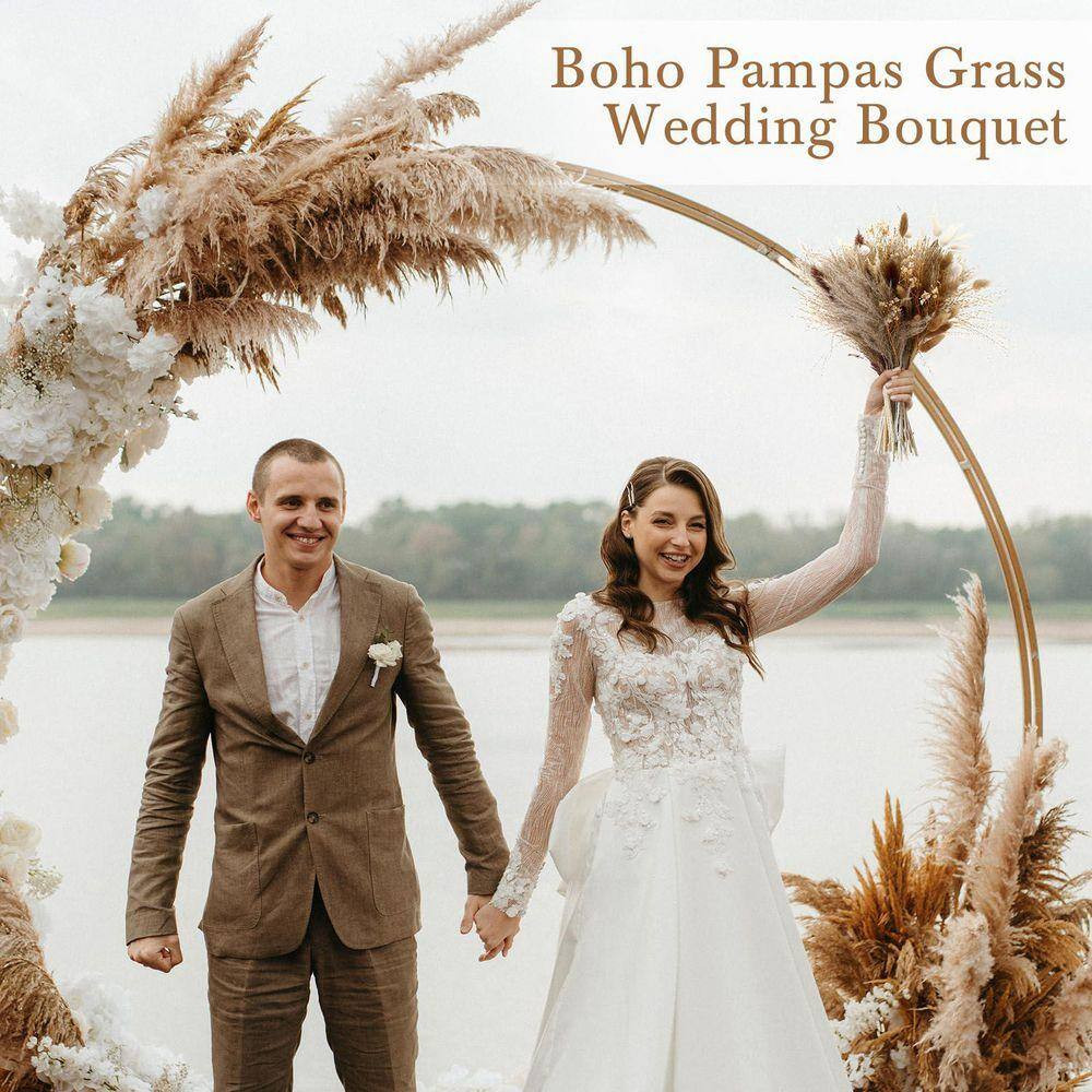 17 in Dried Pampas Grass Decor Bulk, White Pampas Reed Grass Fluffy Pampas Grass