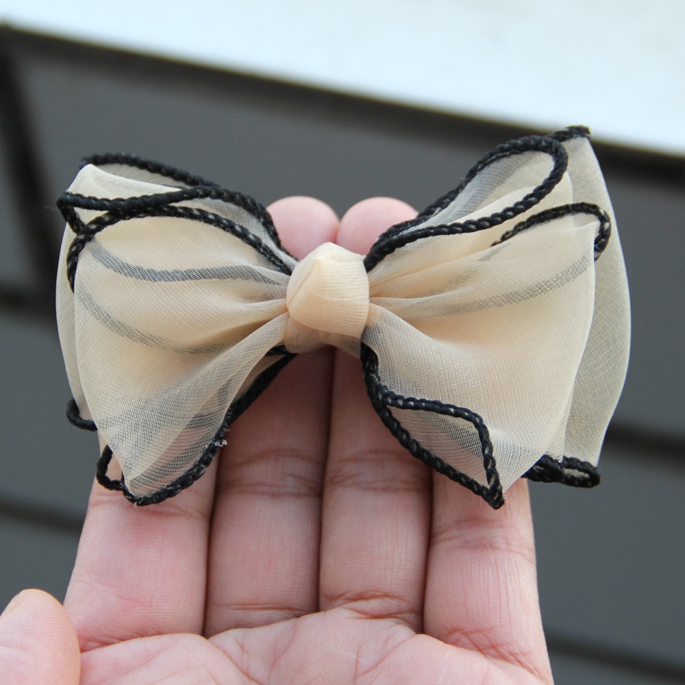 8.5cm Yarn Bows Organza Ribbon Bow Flowers for Bouquet Gift Wrapping Handwork
