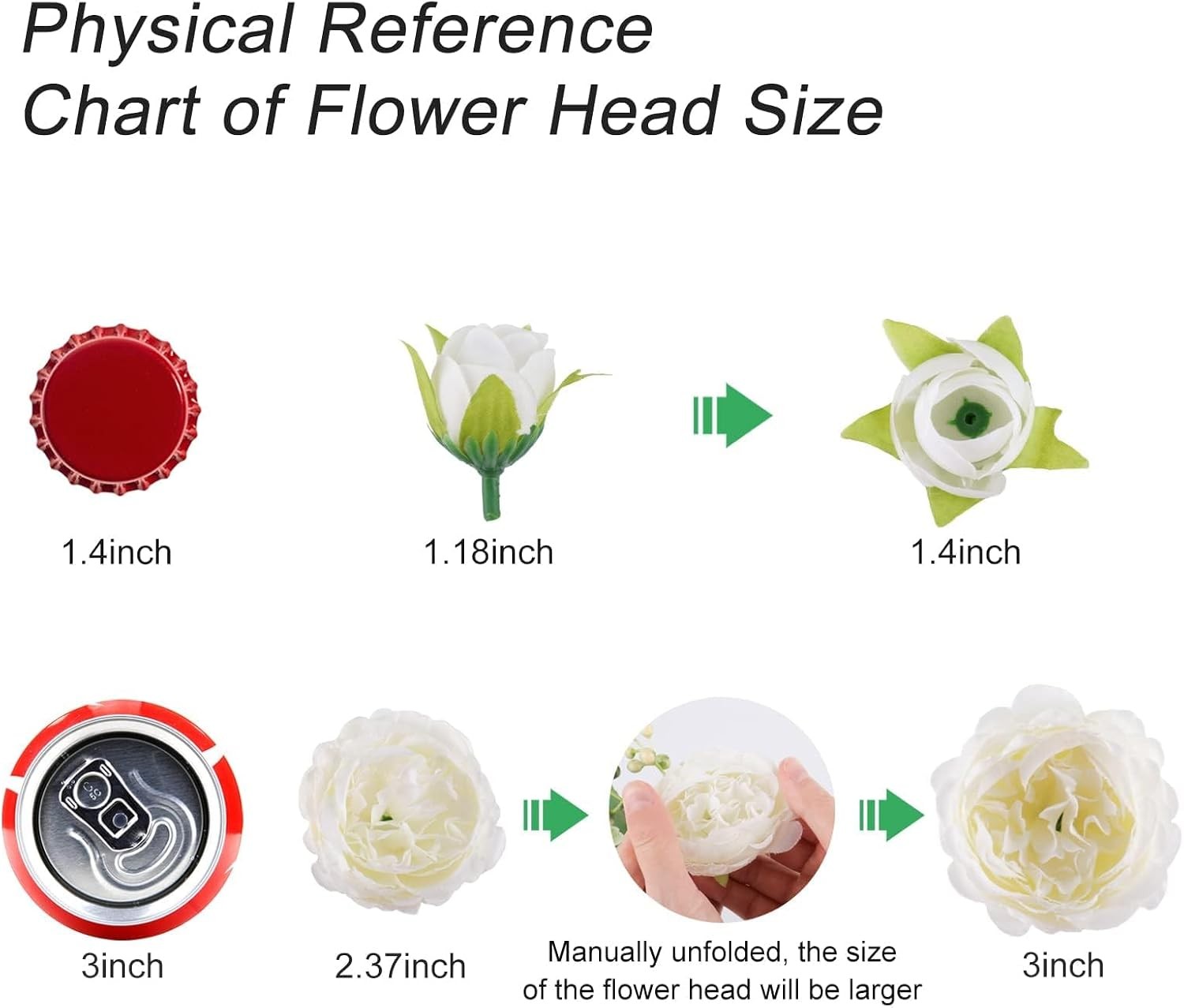 4 Bundles Artificial Peonies Silk Flowers, White Faux Peony Bouquet Florals