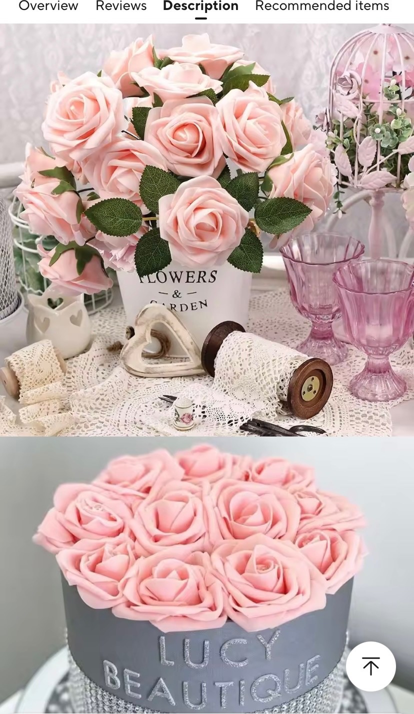 10/20Pcs Artificial Flowers Silk Red Roses Valentine’s Day Home Vase Garden Outd
