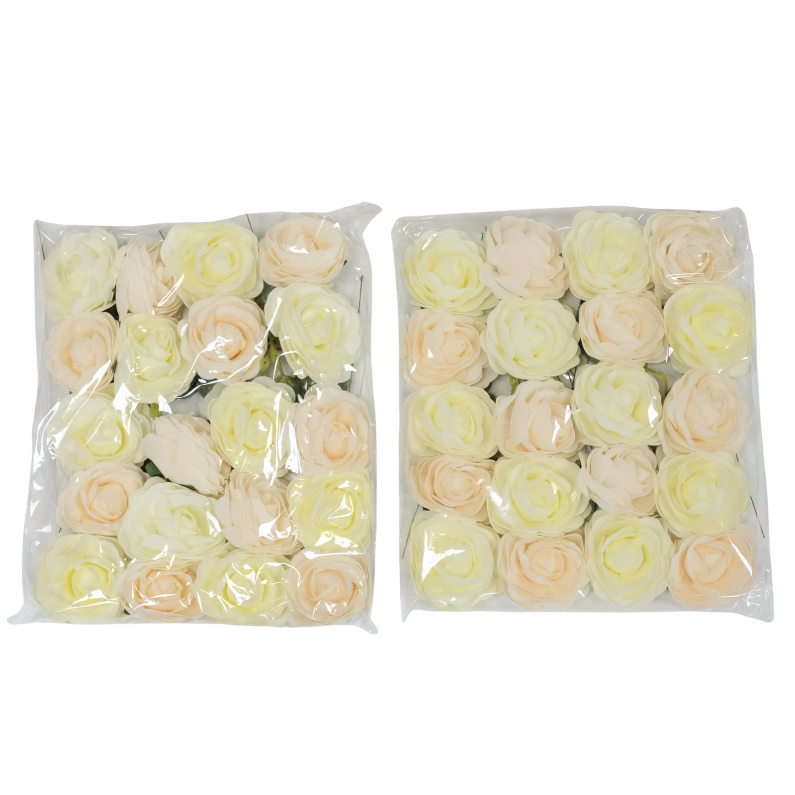 Tophouse Artificial Roses Cream and Ivory Lot of 40 Roses DIY Bouquets