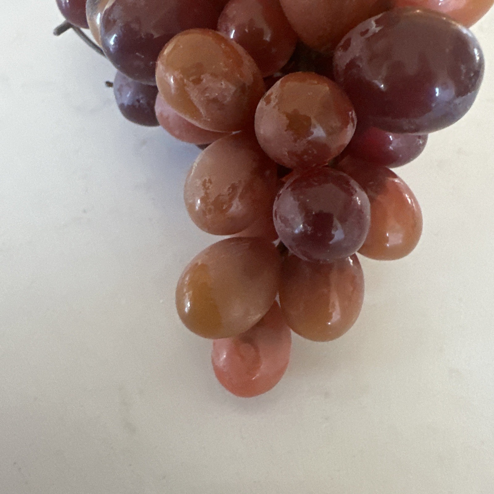 Gorgeous Artificial 7″ Rubber Grape Cluster w/leaves, Very Lifelike Looking