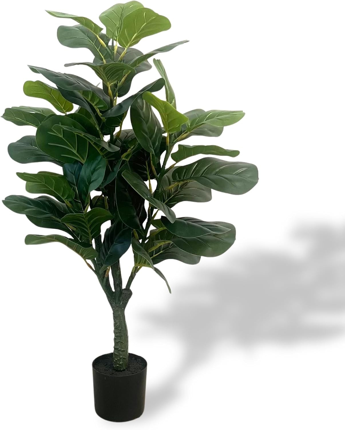 39.4-Inches Artificial Fiddle Leaf Fig Tree in Pot for Indoor Outdoor Home