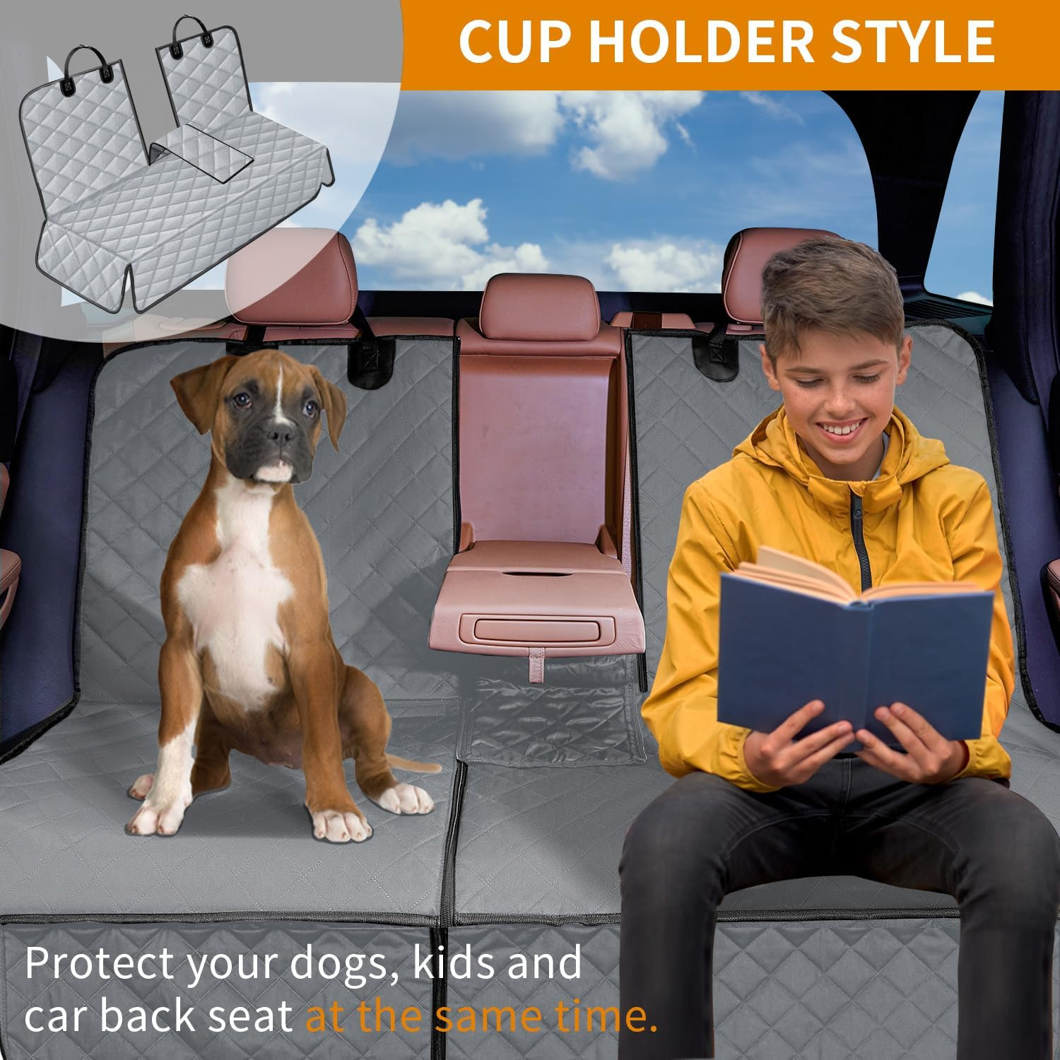 Waterproof Dog Car Seat Cover – Heavy-Duty Protector for SUVs, Trucks & Sedans