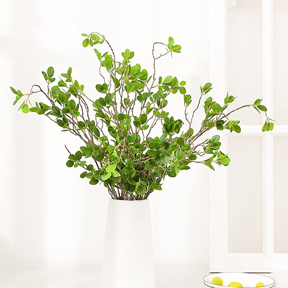 3 Pack Artificial Greenery Stems Branches for Vase Fake Ficus Stems Faux Stem…
