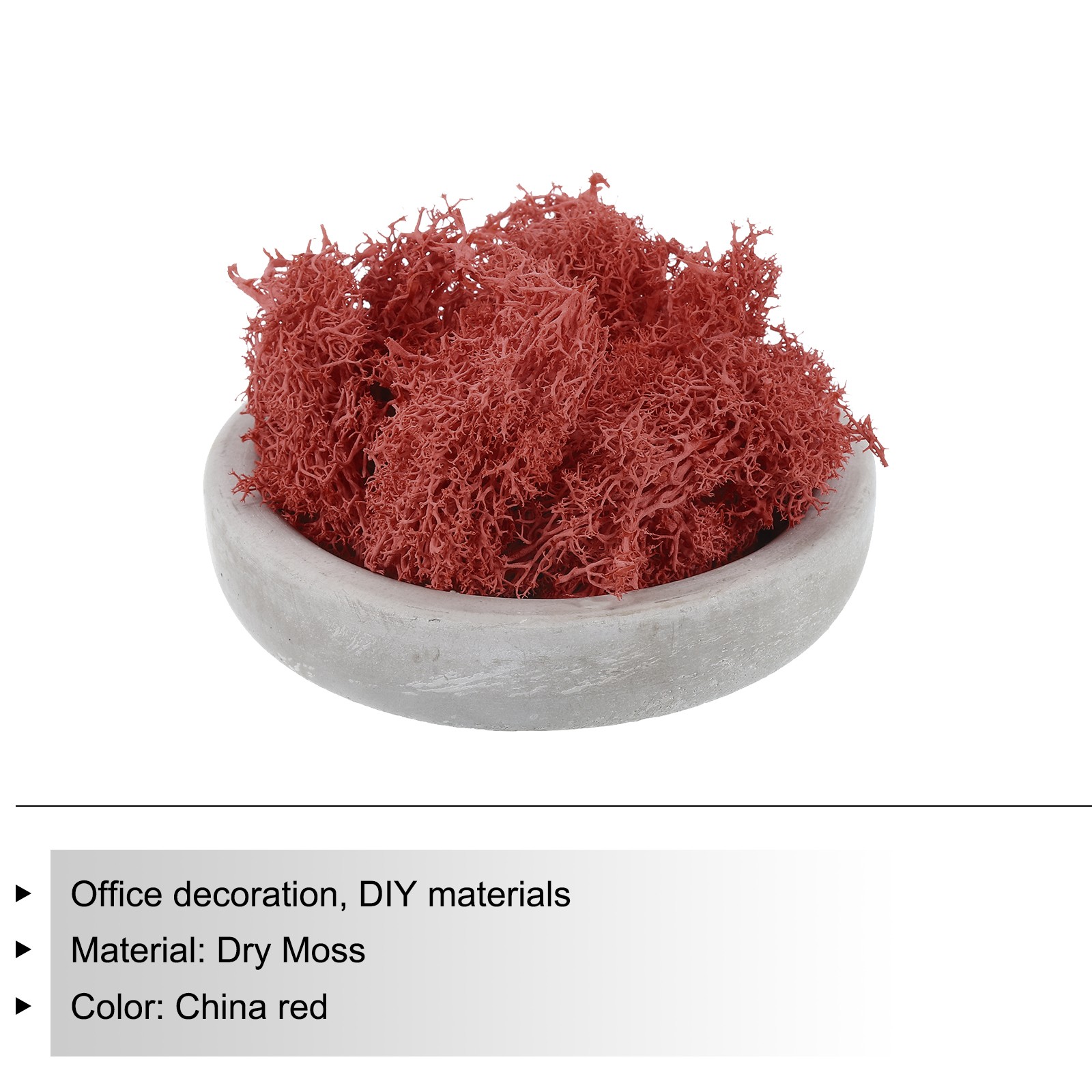 3pcs 1.26 OZ Moss Fake Craft Moss Artificial Moss Natural Moss (Red)