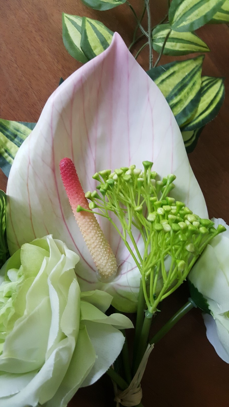 Faux Rose, Lilly, Bud and Greenery Stems 7 Boutique