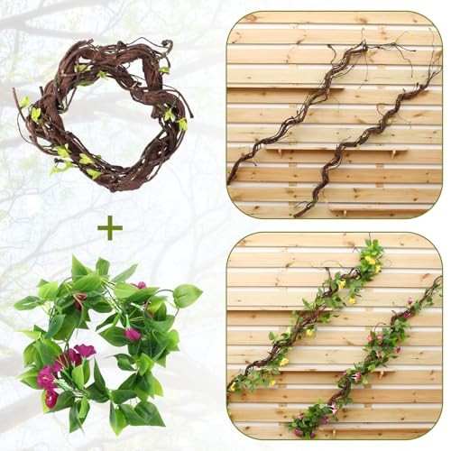 2 Pcs 63 inch Bendable Wall Hanging Tree Branches Artificial Tree Twigs Fake