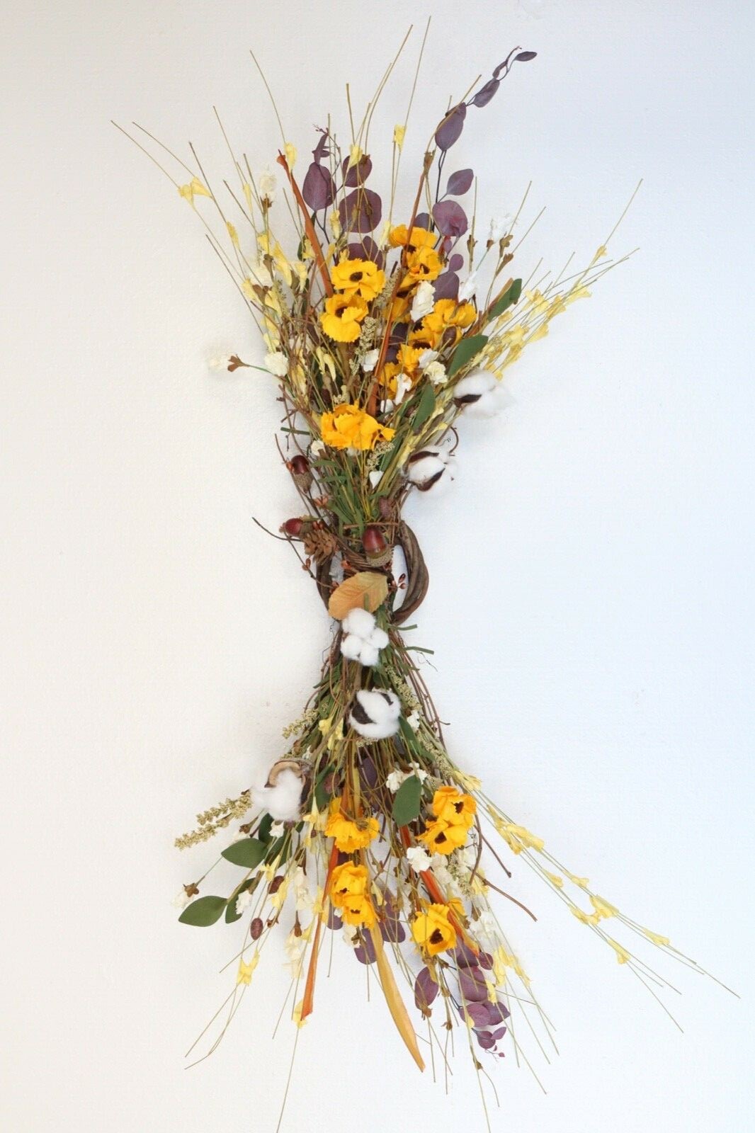 Thanksgiving/Fall Flower Swag Door/Wall Hanging or Autumn Table Centerpiece