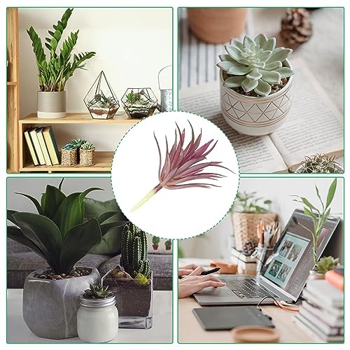Artificial Succulent Plants, 2 Pack Small Fake Plants Faux Succulents Plant