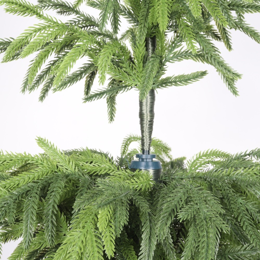 Real Touch 5ft Artificial Pine Tree in Pot, 2 Piece Set, Indoor/Outdoor