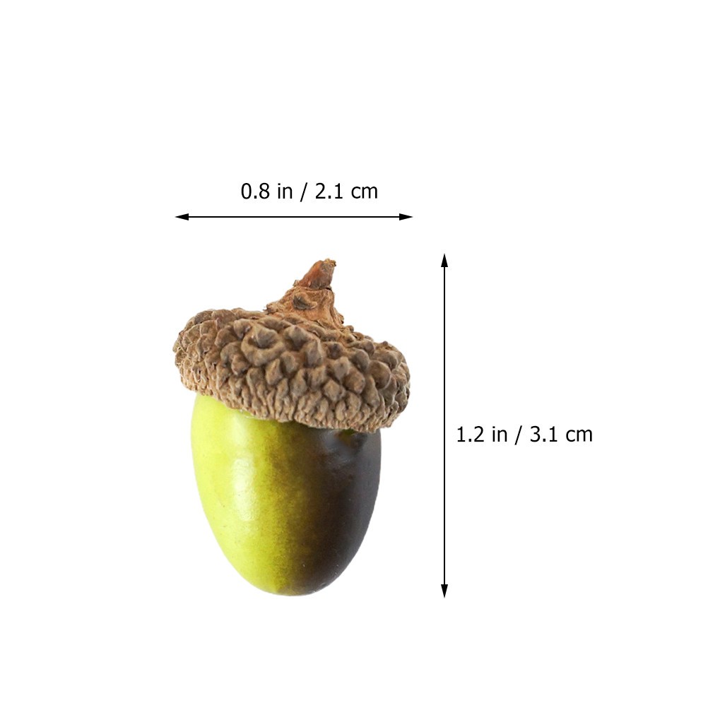 10 Pcs Simulated Wooden Acorn Christmas Decor Accessories for DIY Crafts