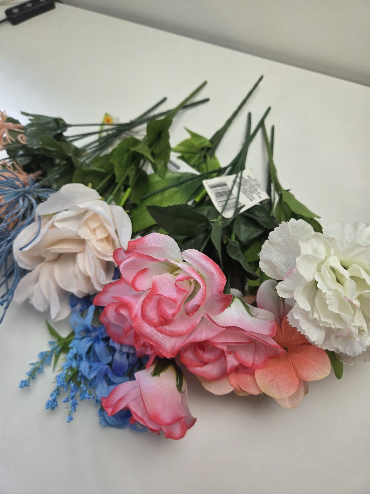 Artificial Floral Arrangement Lot / 45 pcs All Season Foliage and Flowers