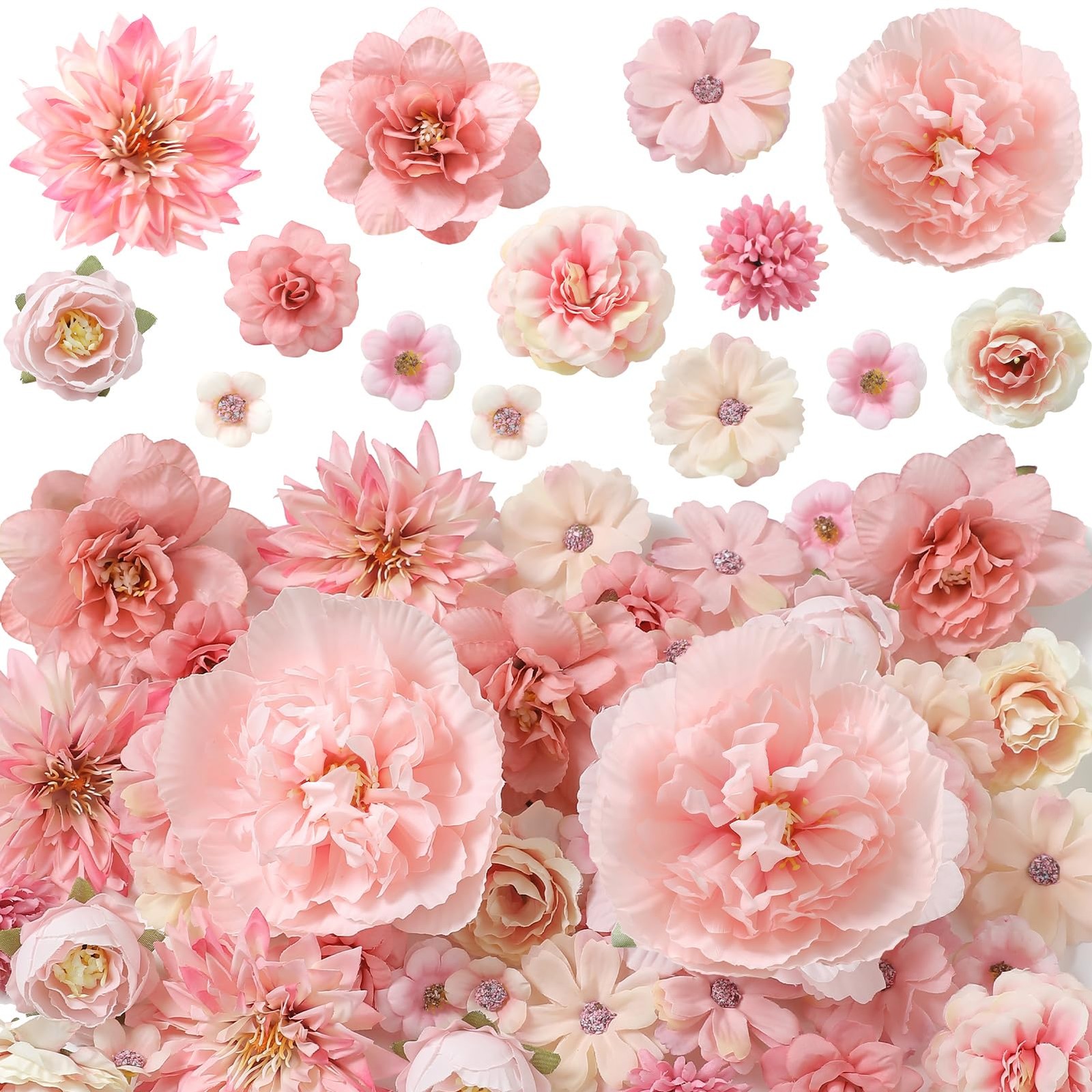 Artificial Silk Faux Roses Daisies Mini Floral Flower Heads Crafts Pink 7