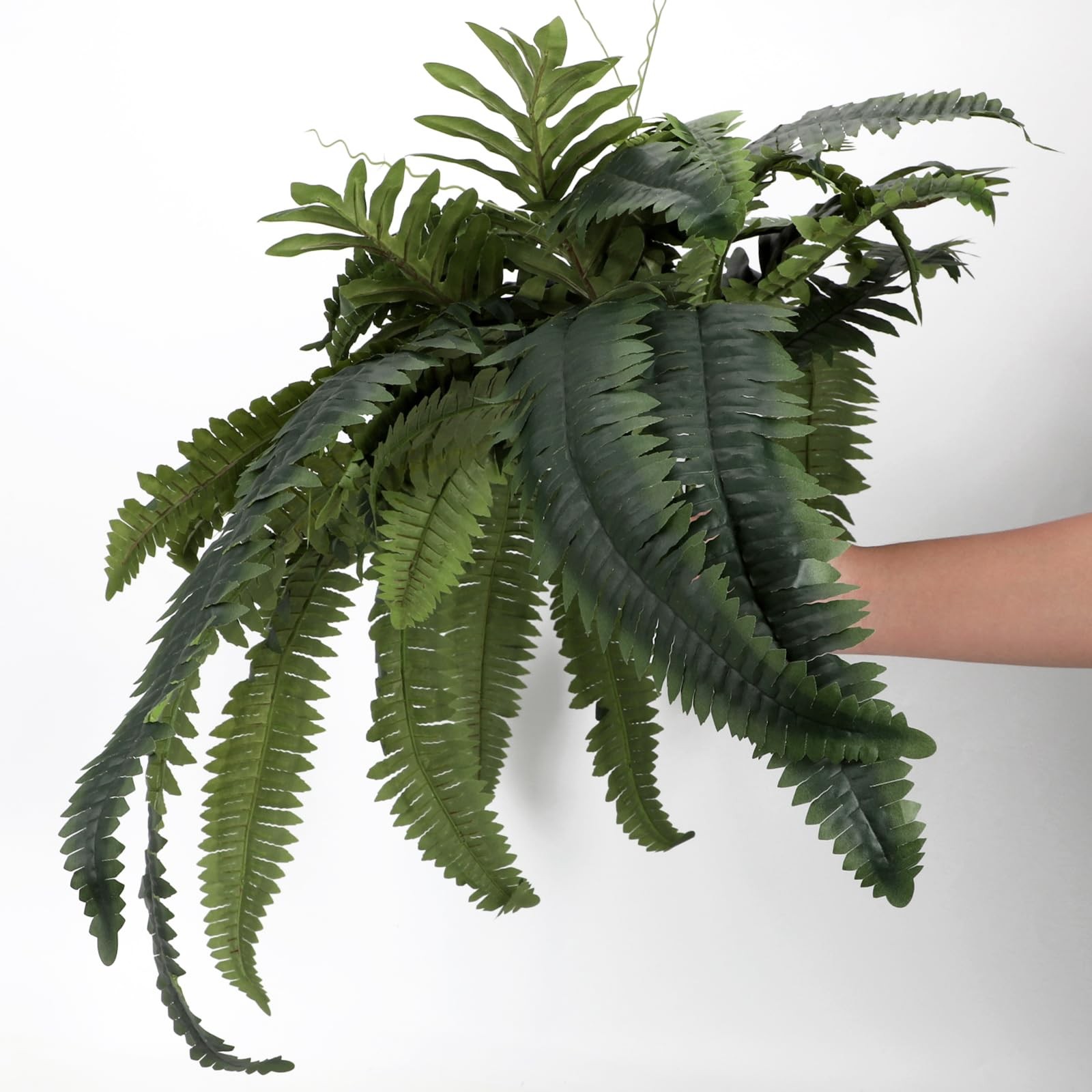 45.3Inch Artificial Fern Fake Boston Ferns Plants Large Greenery Plant Look L…