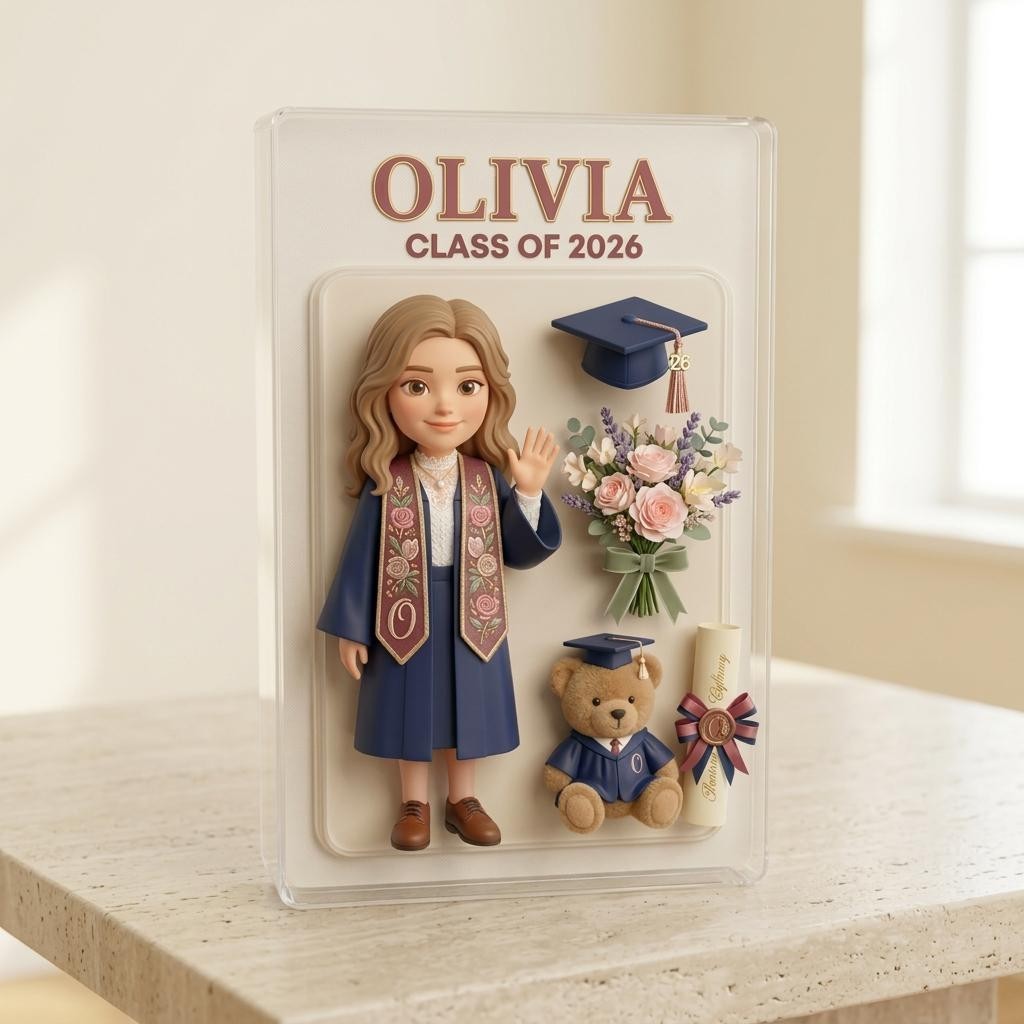 Personalized Graduation Gift for Her, Custom Class of 2026 Acrylic Block