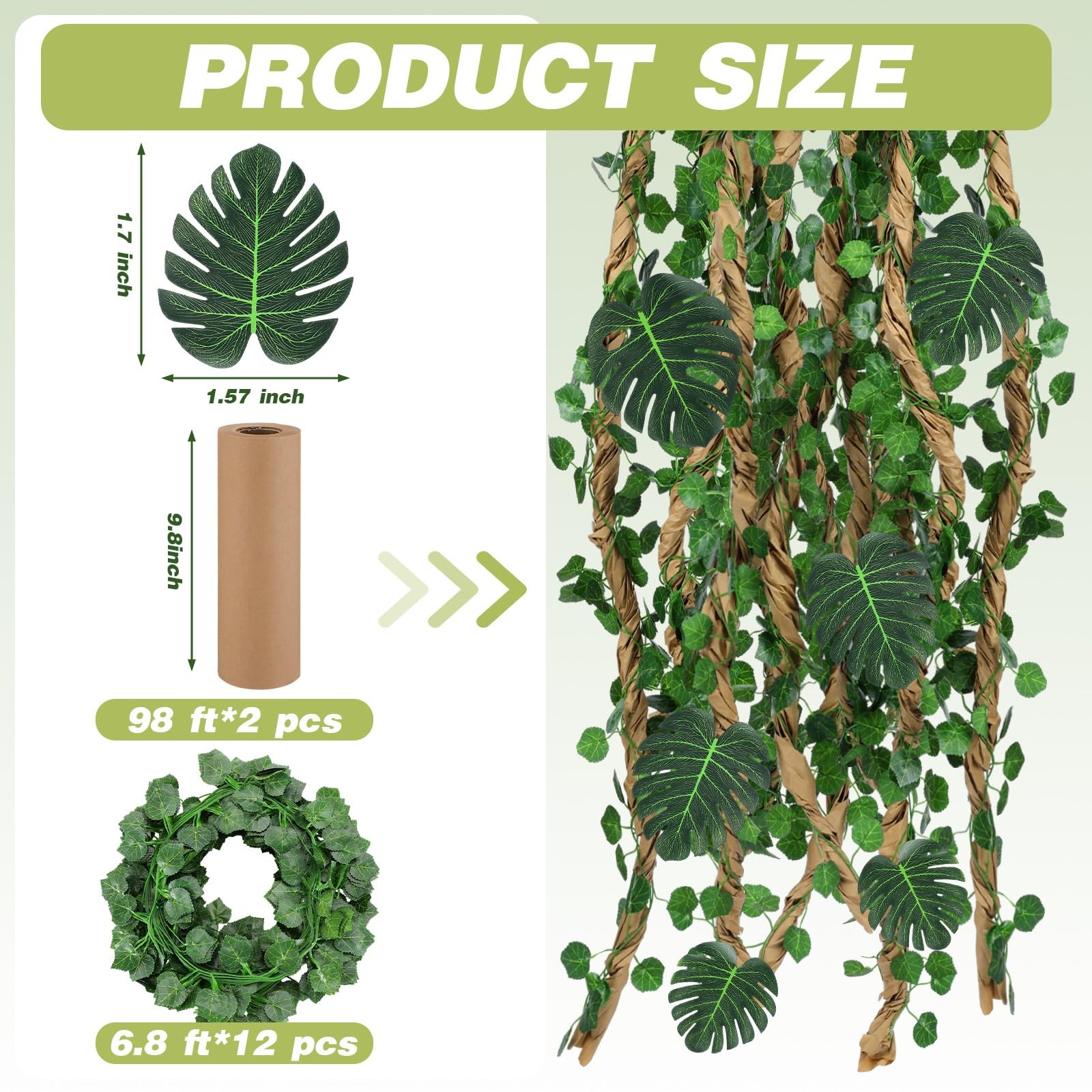 Jungle Theme Party Decoration Vine for Classroom Room Safari Rainforest Leaf …