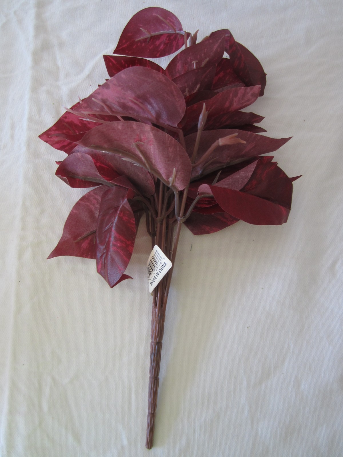 Lot of RED & GREEN Artificial Floral BUSH LEAVES Tree Branches Greenery Decor