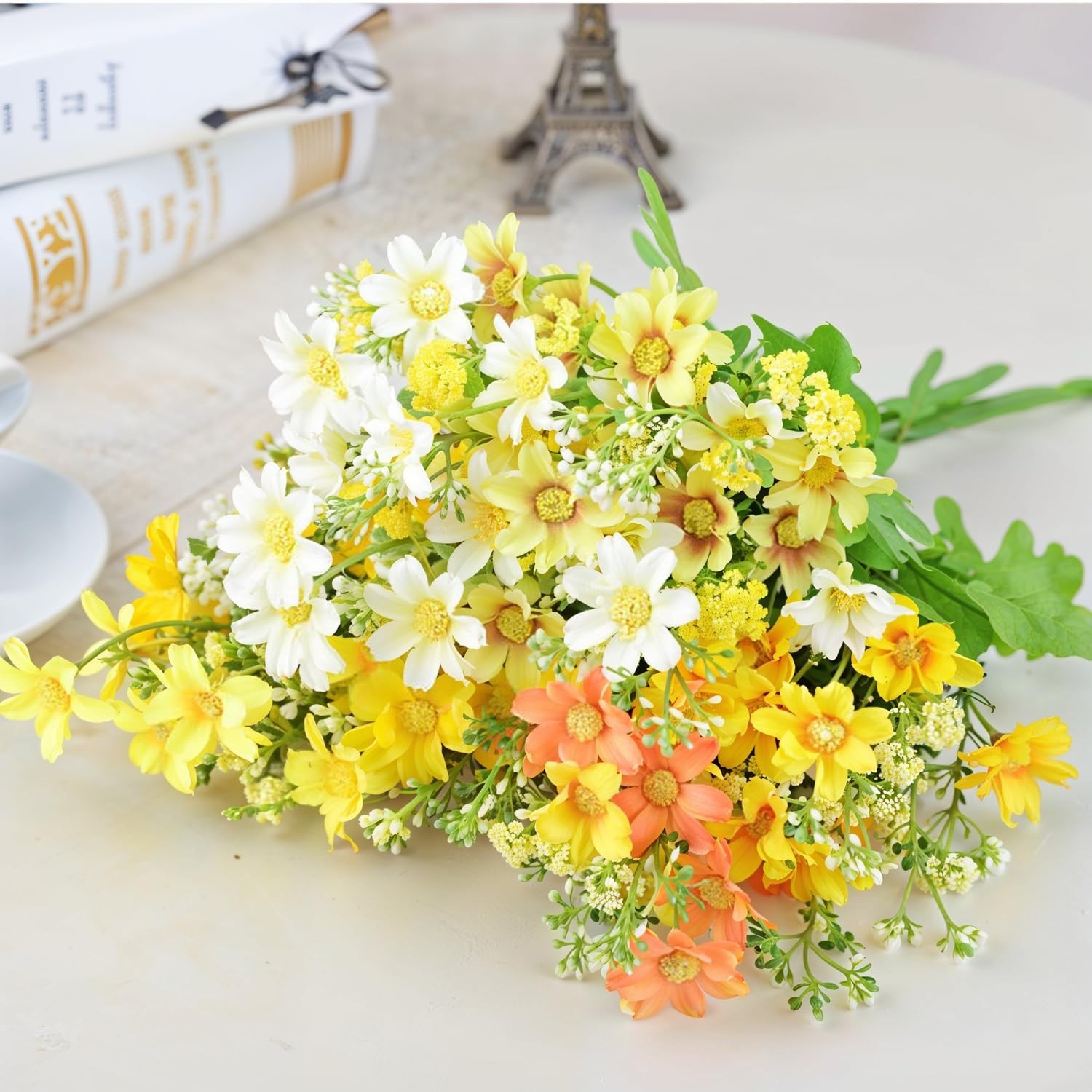 Artificial Daisy Flowers Assorted Colors Bunches of 8