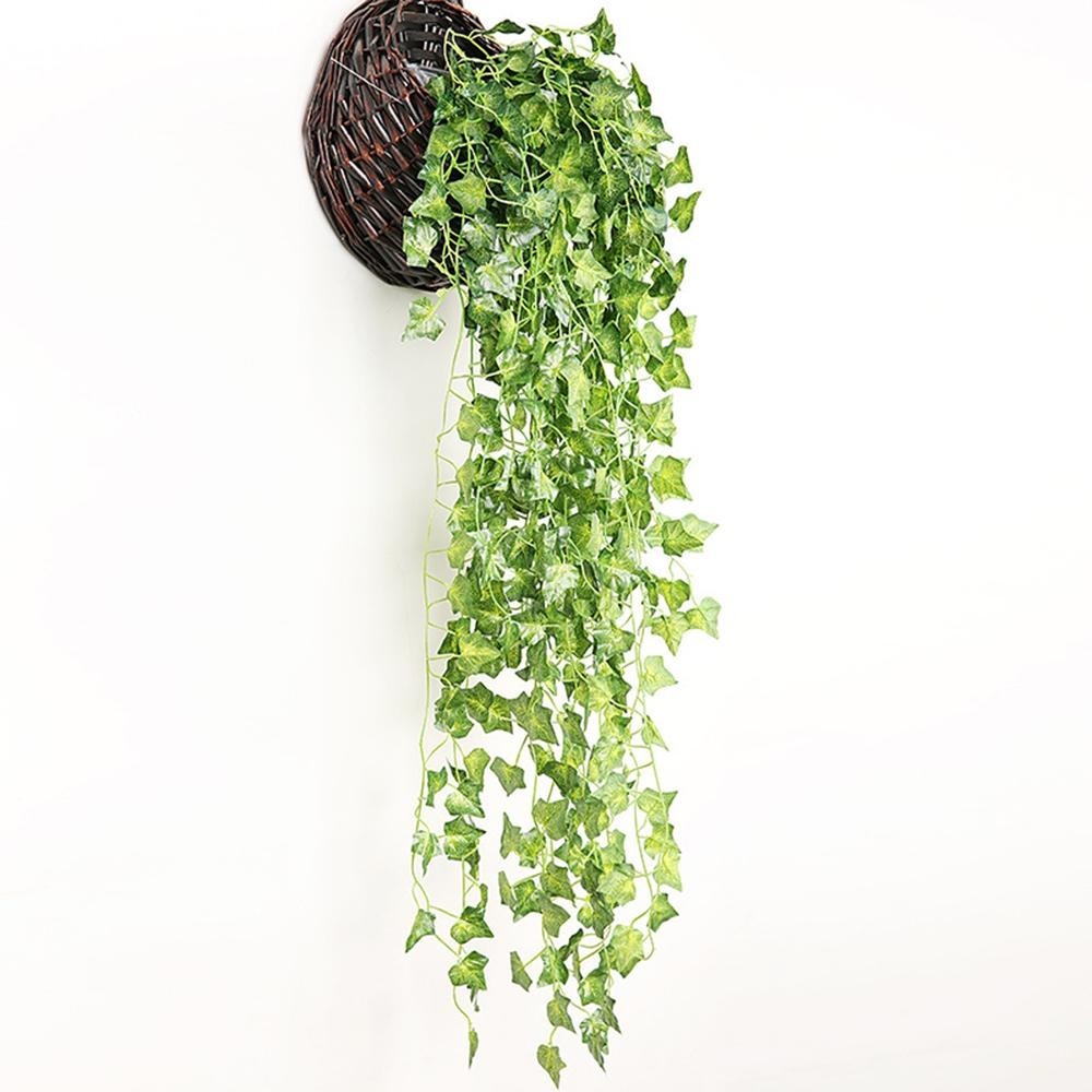 Artificial hanging plants Banisters Decor Doors Fake Floral Leaf Mirror