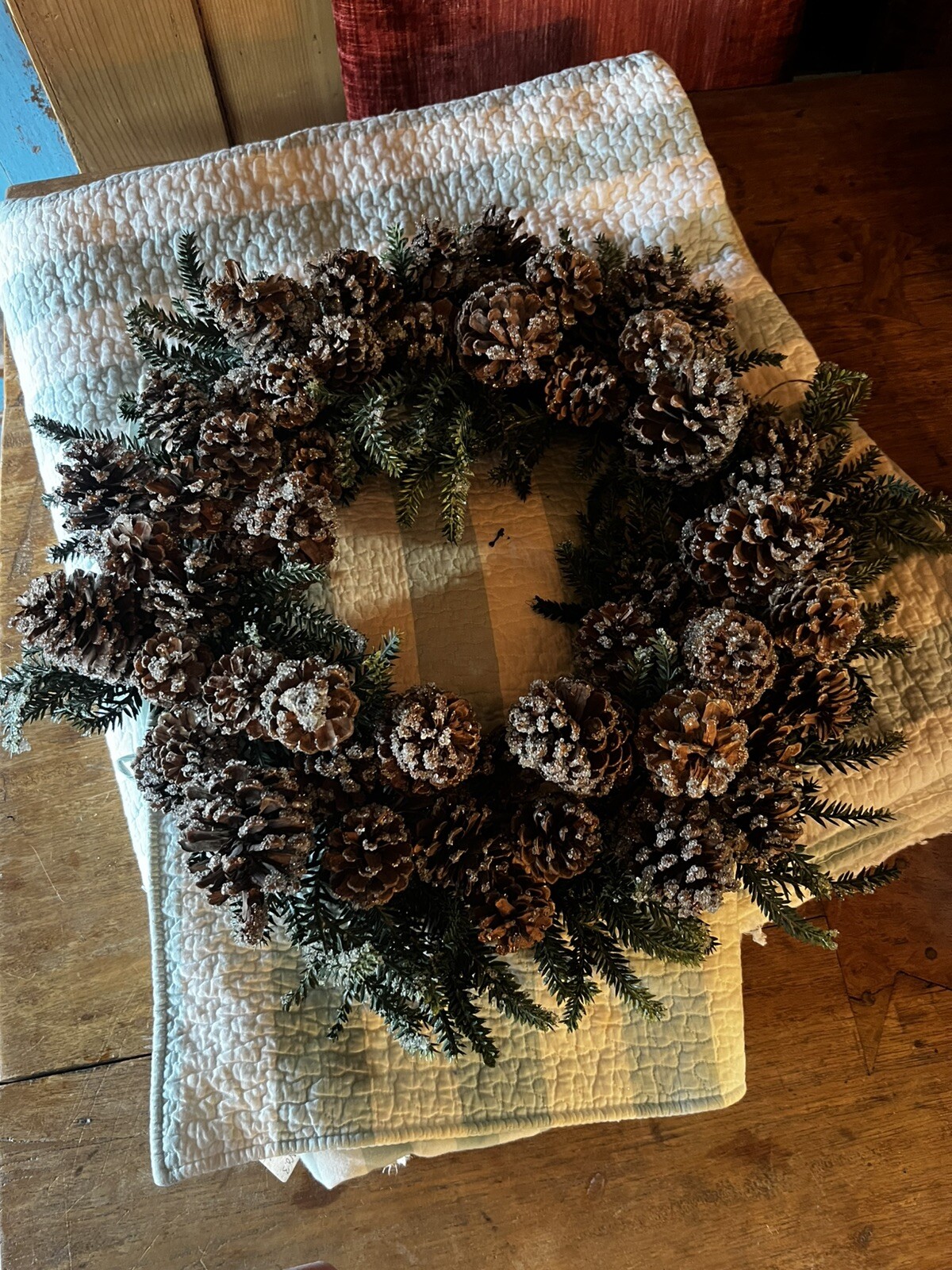 OH SO SHABBY Chic 22” -24” Farmhouse Wreath Home & GARDEN Door Decor
