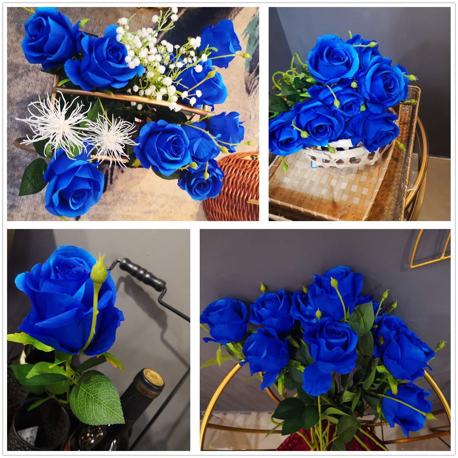 10pcs Artificial Silk Rose Flower Bouquet Home Decor Wedding Party Long Stem For