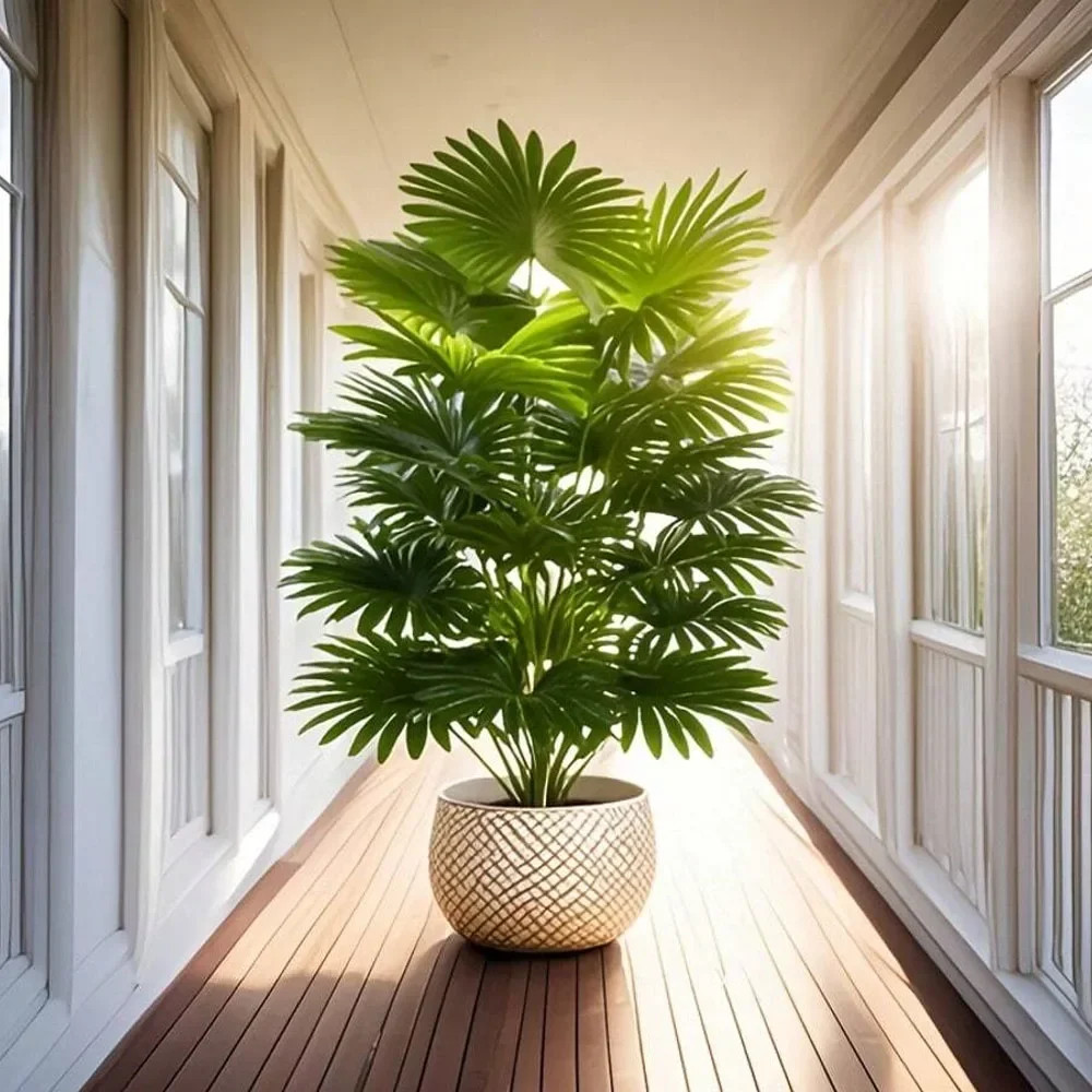 24leaves 31.5inch Artificial Plants Large Fake Fan-leaf Sunflower Tree…