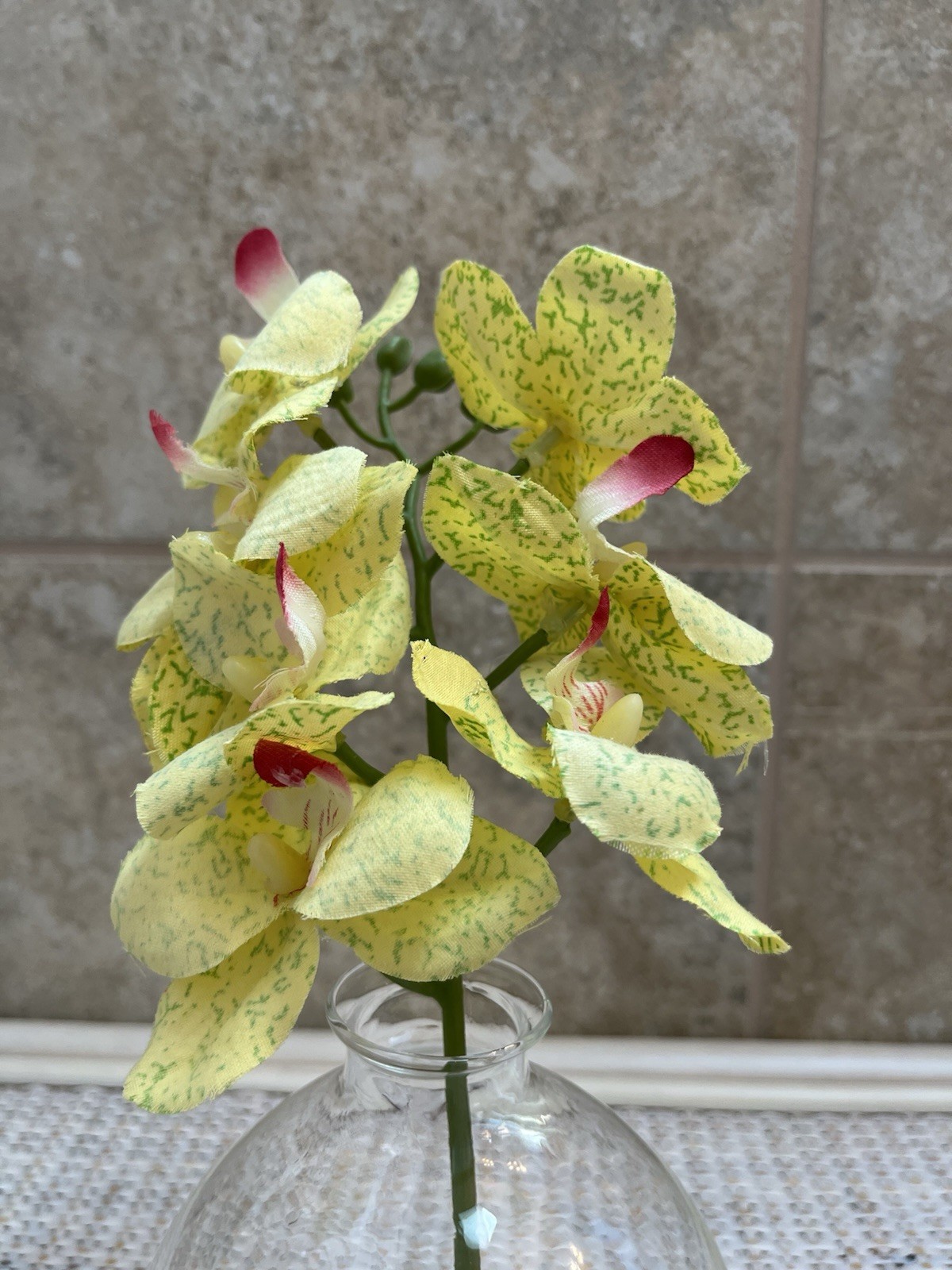 Nearly Natural 9-in Phalaenopsis Artificial Orchid in Vase – Set of 3