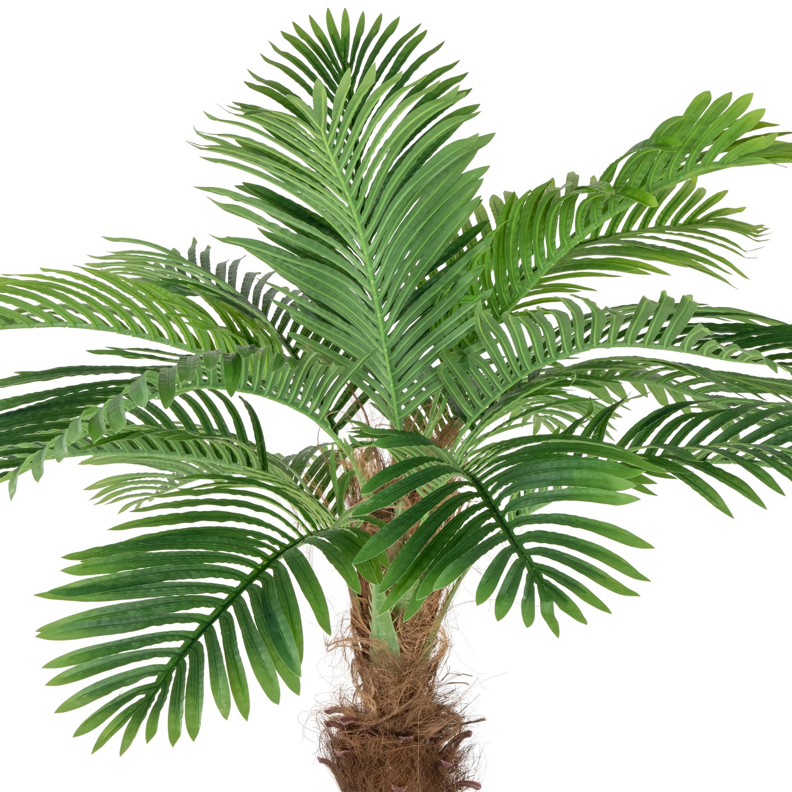 Northlight 7.25 Potted Artificial Green and Brown Phoenix Palm Tree