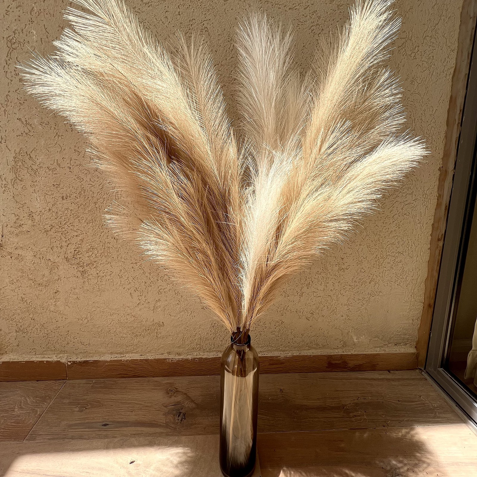 43″ / 3.6 ft Pampas Grass Tall 4 Pcs – Artificial Large Pampas Grass Decor fo…