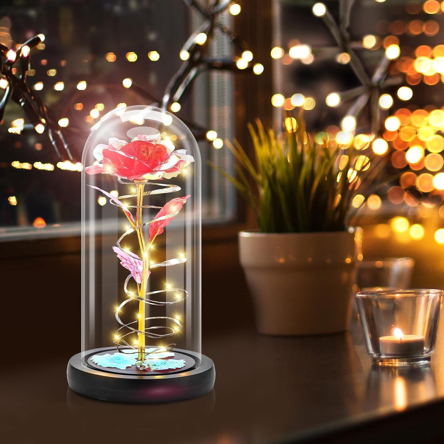 Forever Preserved Rose in Glass Dome – Timeless Gift for Moms and Loved Ones