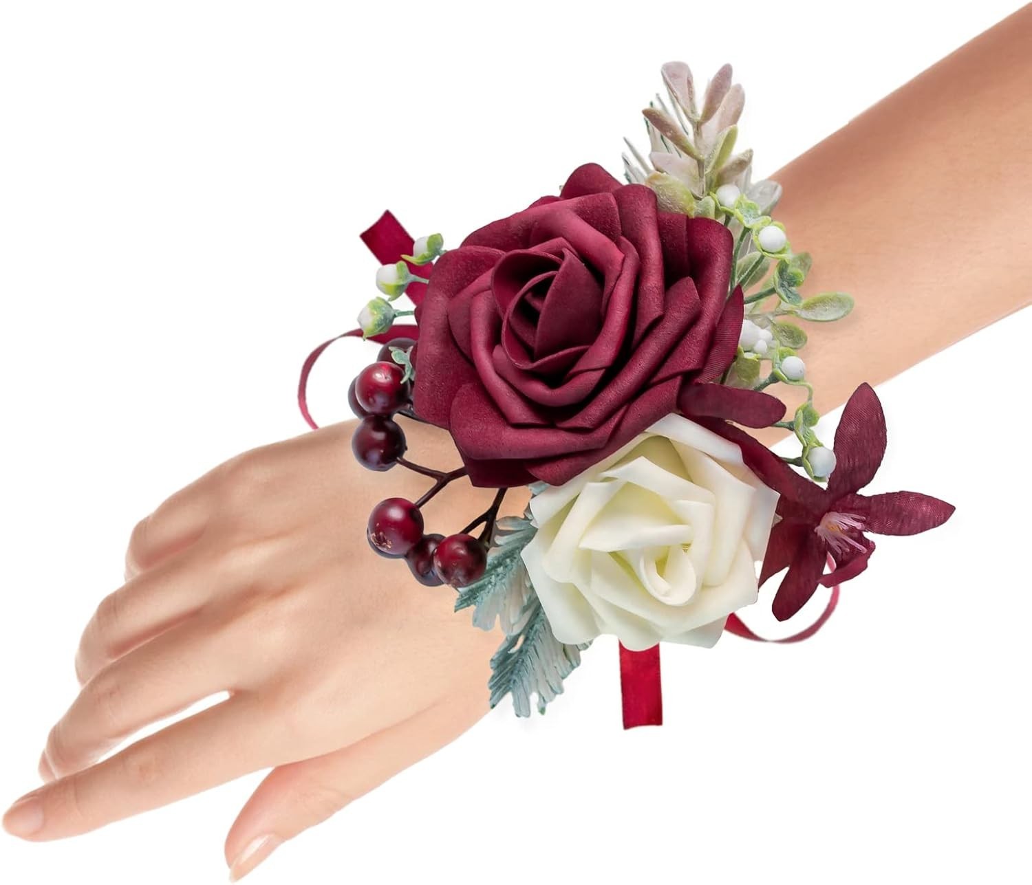Set of 2 Wrist Corsage Wristlet for Wedding Bridesmaid Mother Grandmother for…