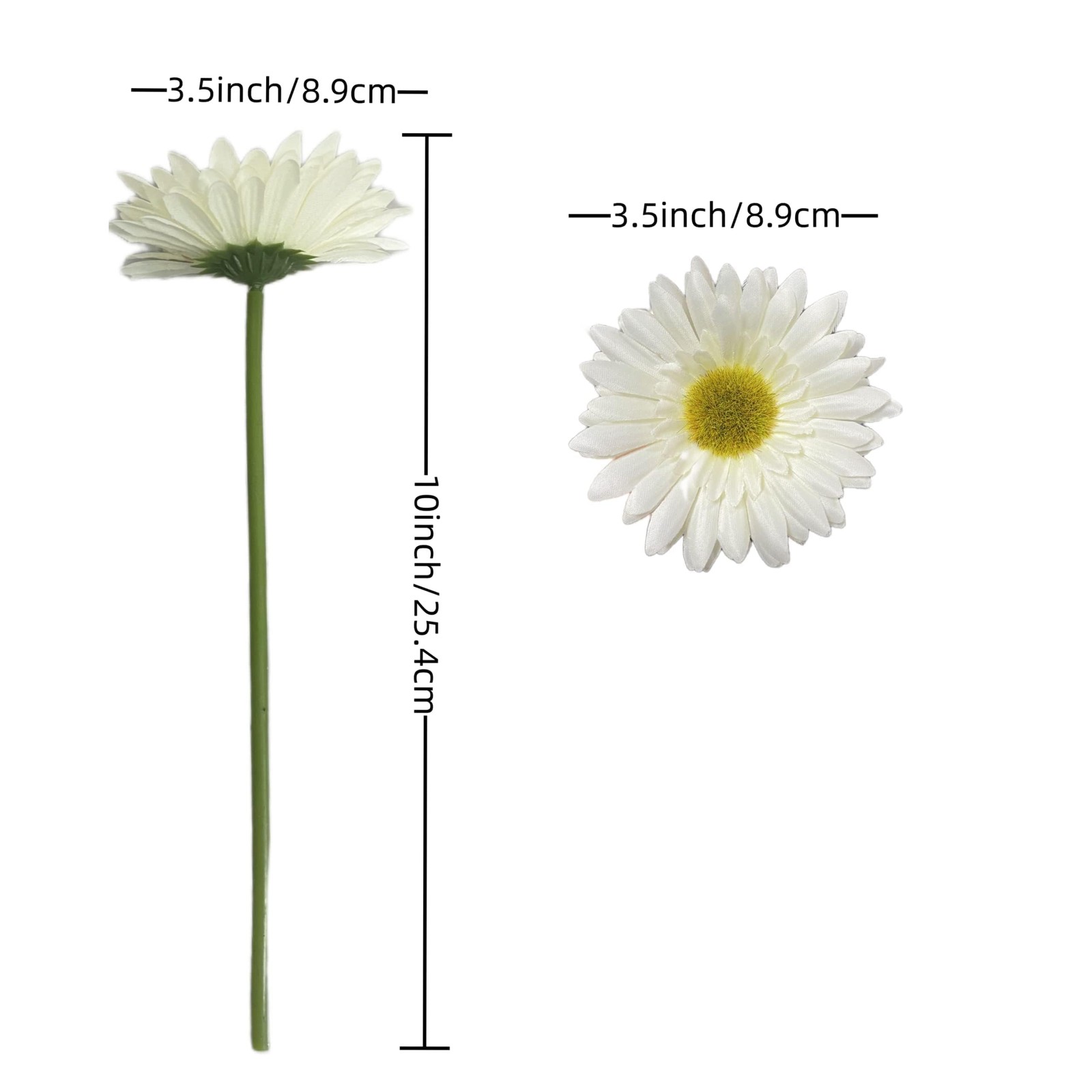 10PCS Artificial Daisy Artificial Flowers Gerbera Daisy Silk Flowers Faux Flo…