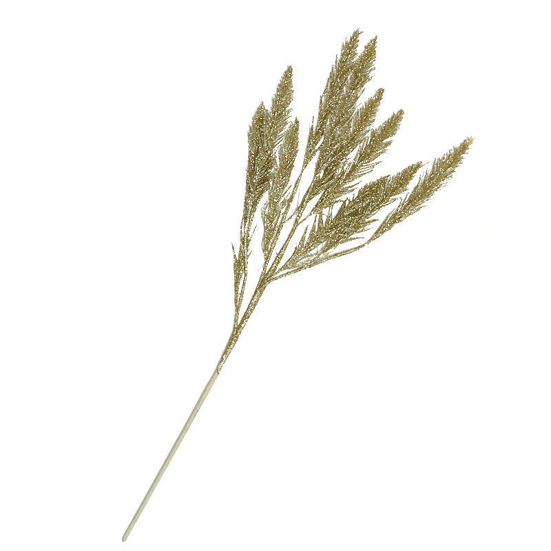 Jade Silver Sparkling Faux Pine Sprays | 2 Sprays | for Indoor Decor