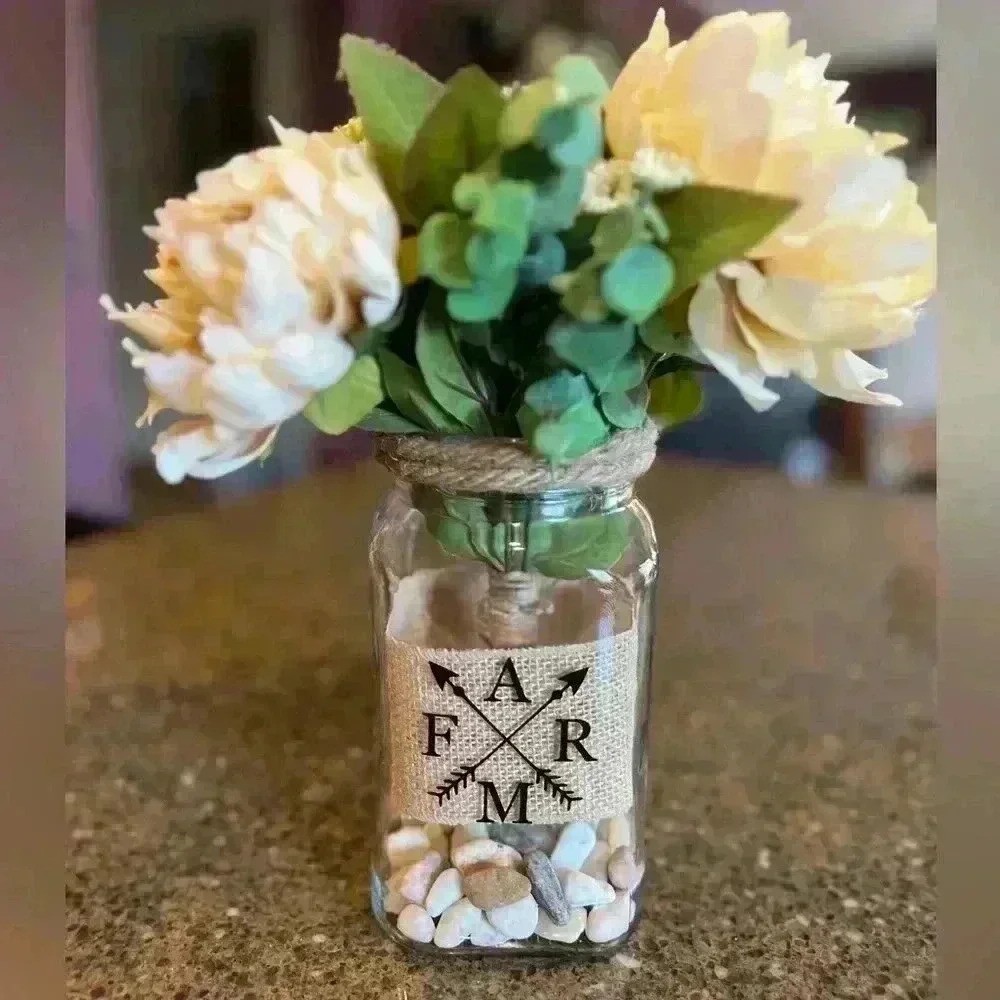 NEW Southern Style Centerpiece – Farmhouse Faux Floral Arrangement – So pretty!