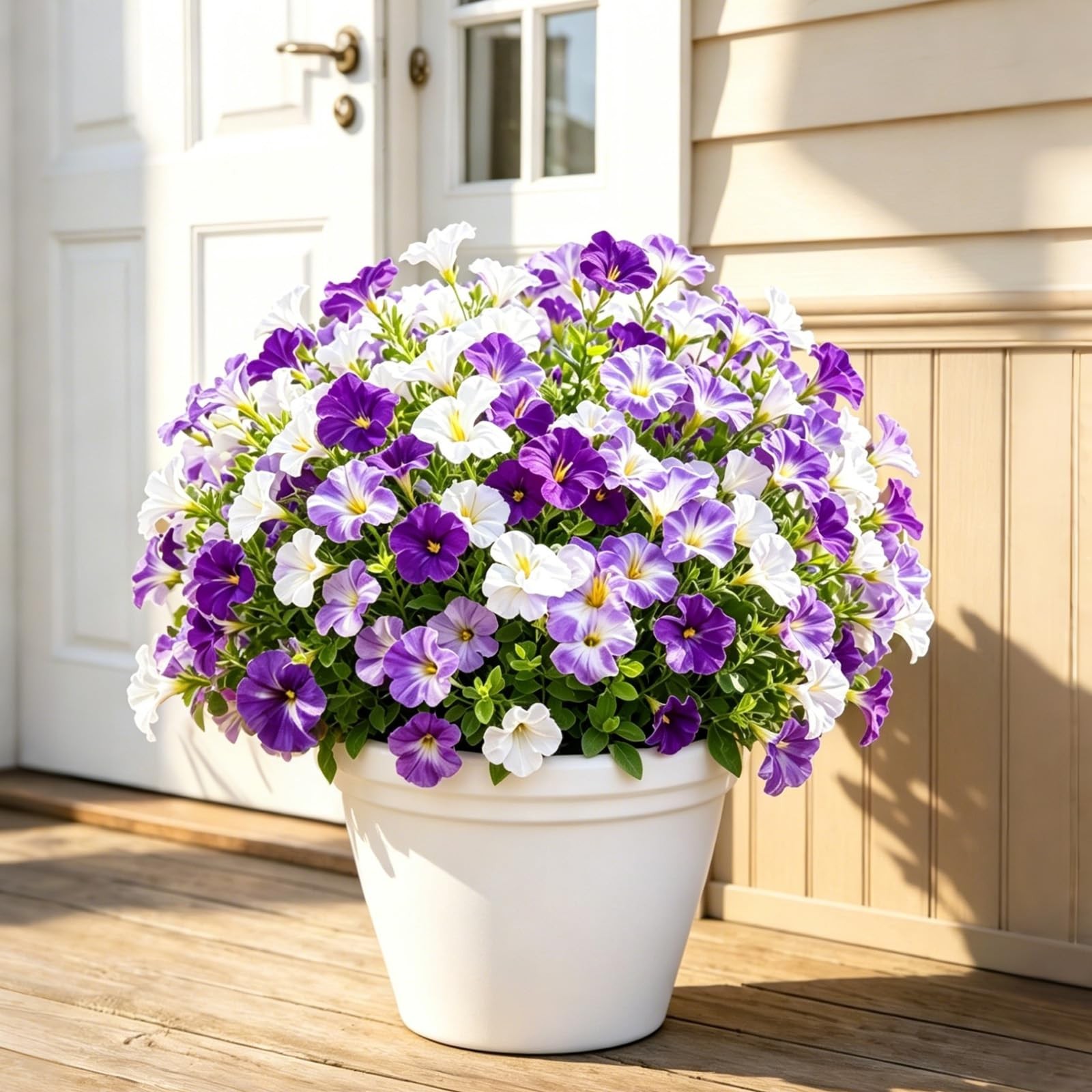 12 Pcs Artificial Petunia Flowers for Outdoors, Artificial Fake Flowers UV Re…