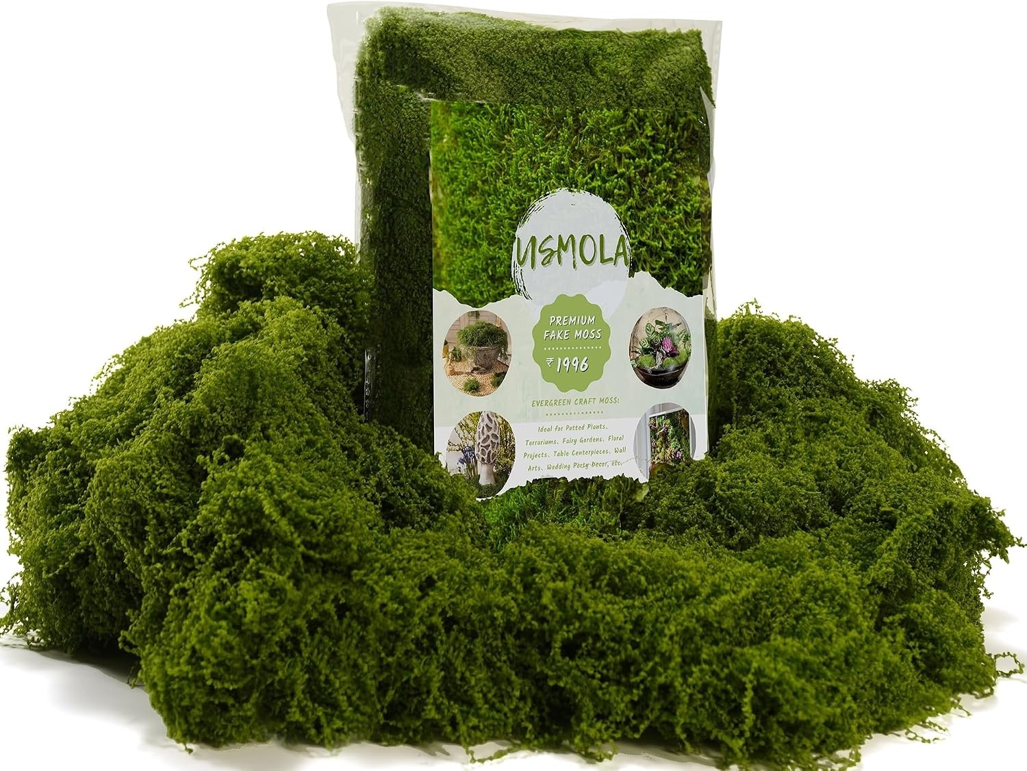 3.5OZ Fake Moss for Plants Indoor – Artificial Moss for Table Centerpieces