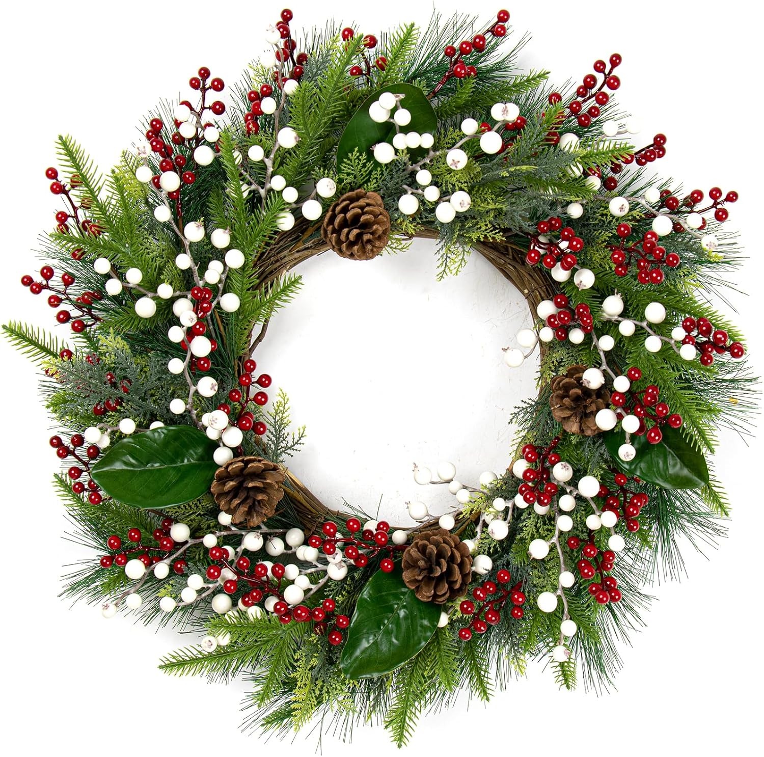 32 Pack Christmas Tree Decorations, Artificial Red Berry Stems6.5 Inch Christmas