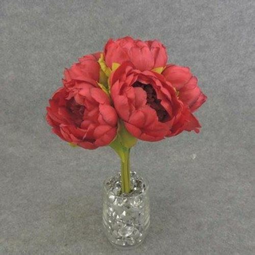 Artificial Red Peony Bouquet for Home Decor, Crafting and Displaying