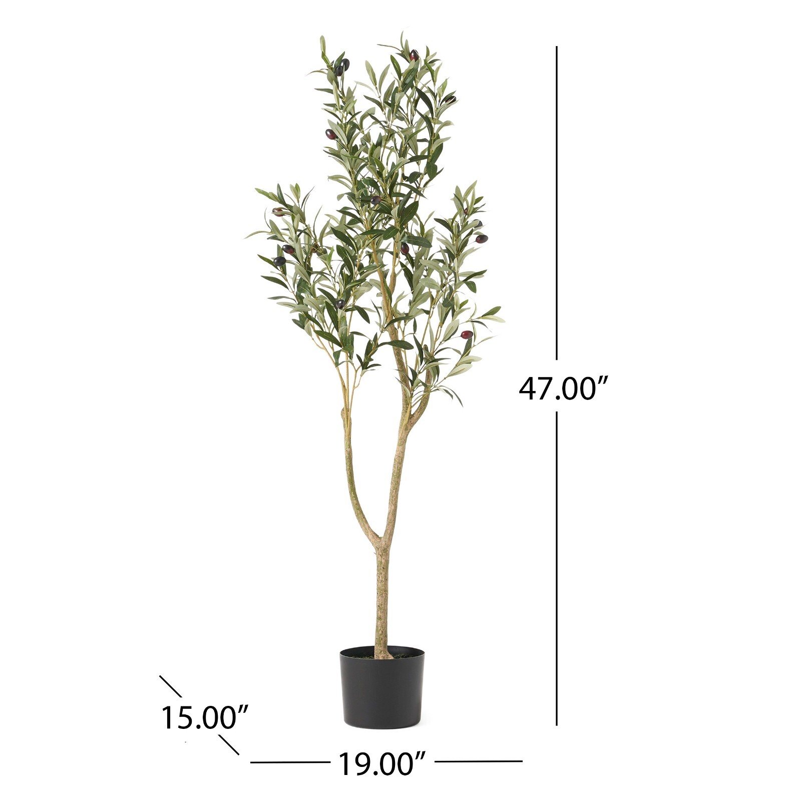 Taos Artificial Tabletop Olive Tree Realistic Faux Olive Tree for Home Garden