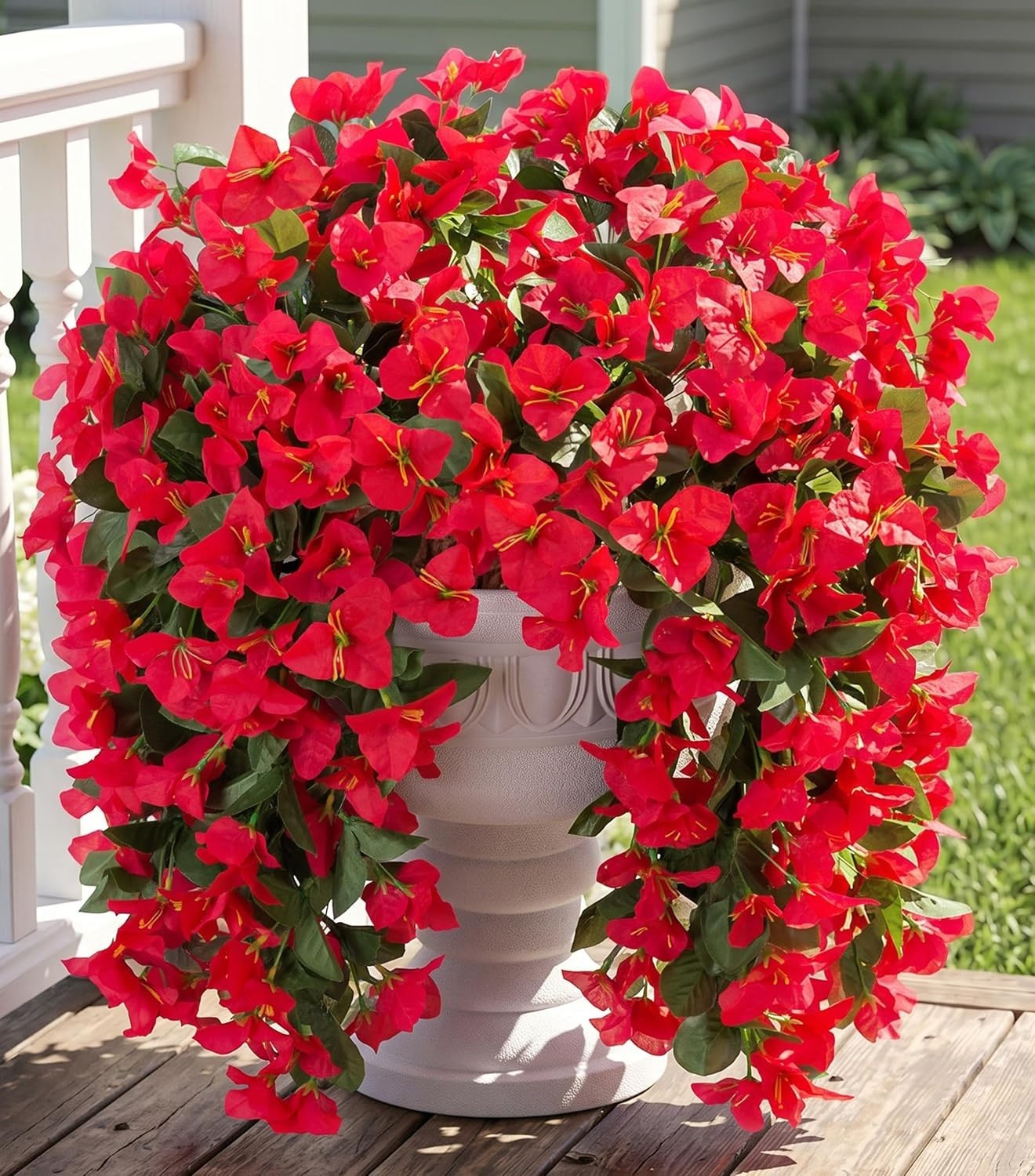 2 Bundles of Faux Bougainvillea for Low-Maintenance Outdoor Decor – UV Resistant