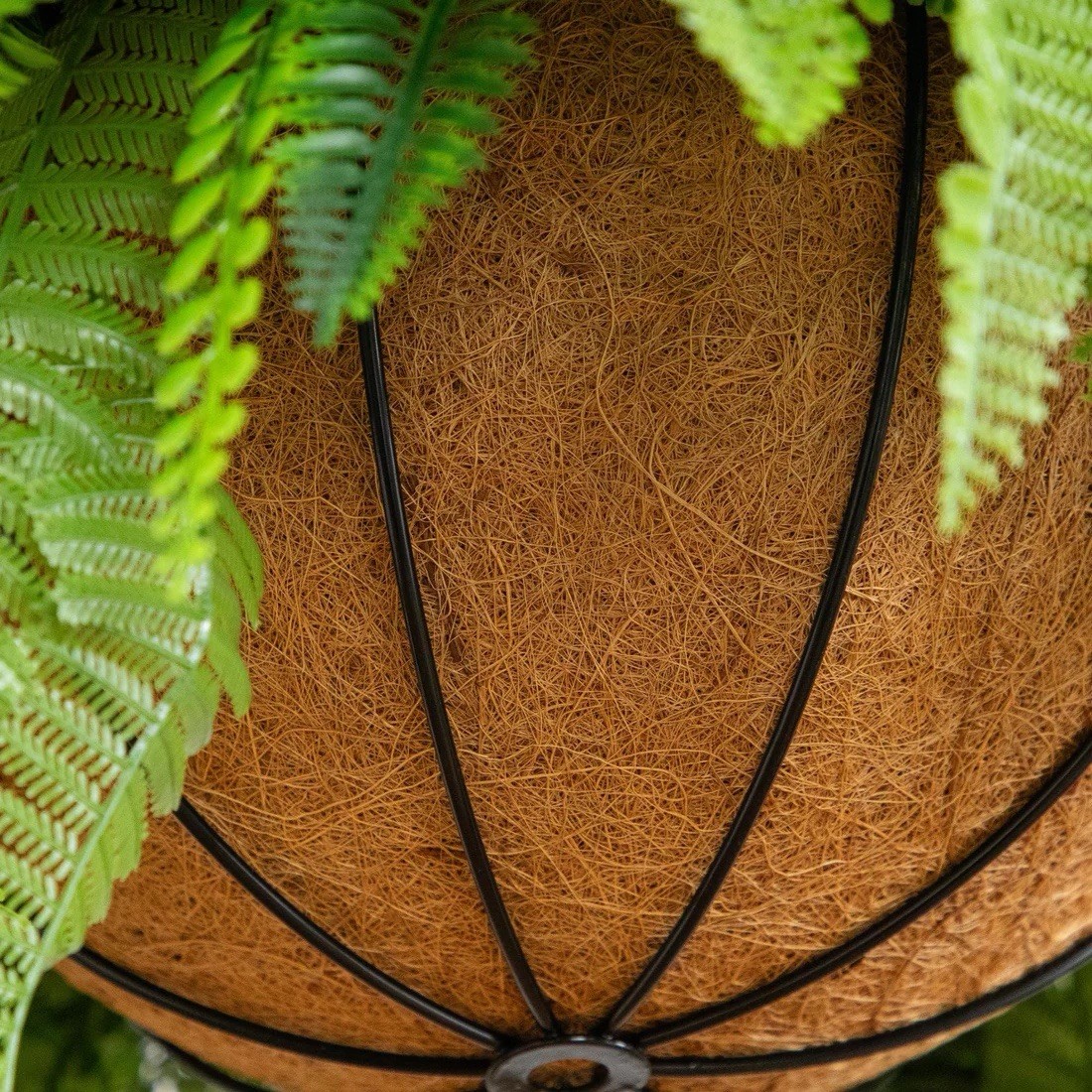 20” UV Artificial Mixed Fern Hanging Basket Indoor/Outdoor