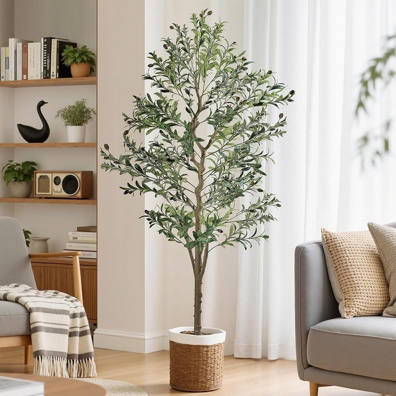 Lifelike Faux Olive Tree Home Office Indoor Outdoor Decor Housewarming Gift New