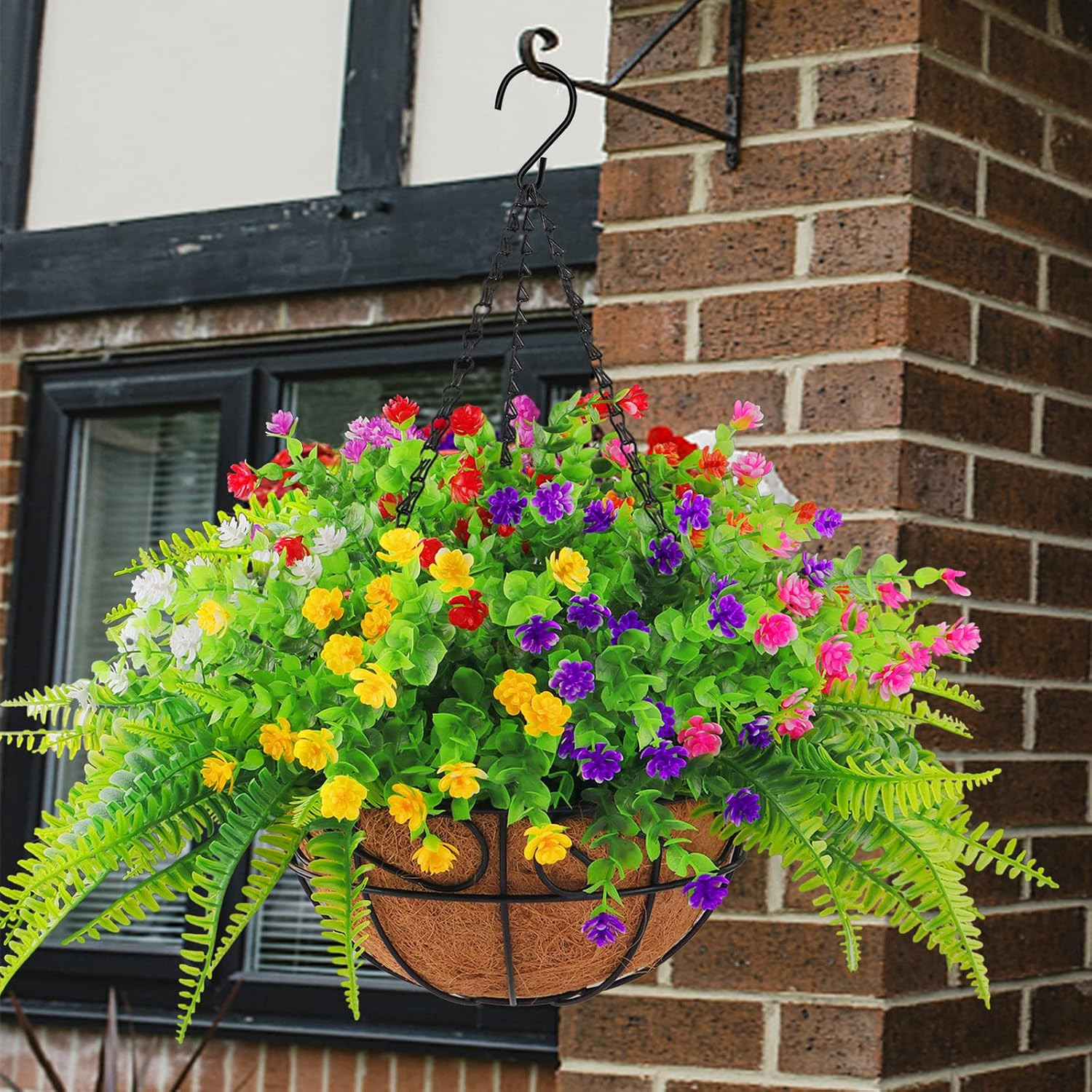 Premium UV-Resistant Faux Hanging Plants for Indoor & Outdoor Use