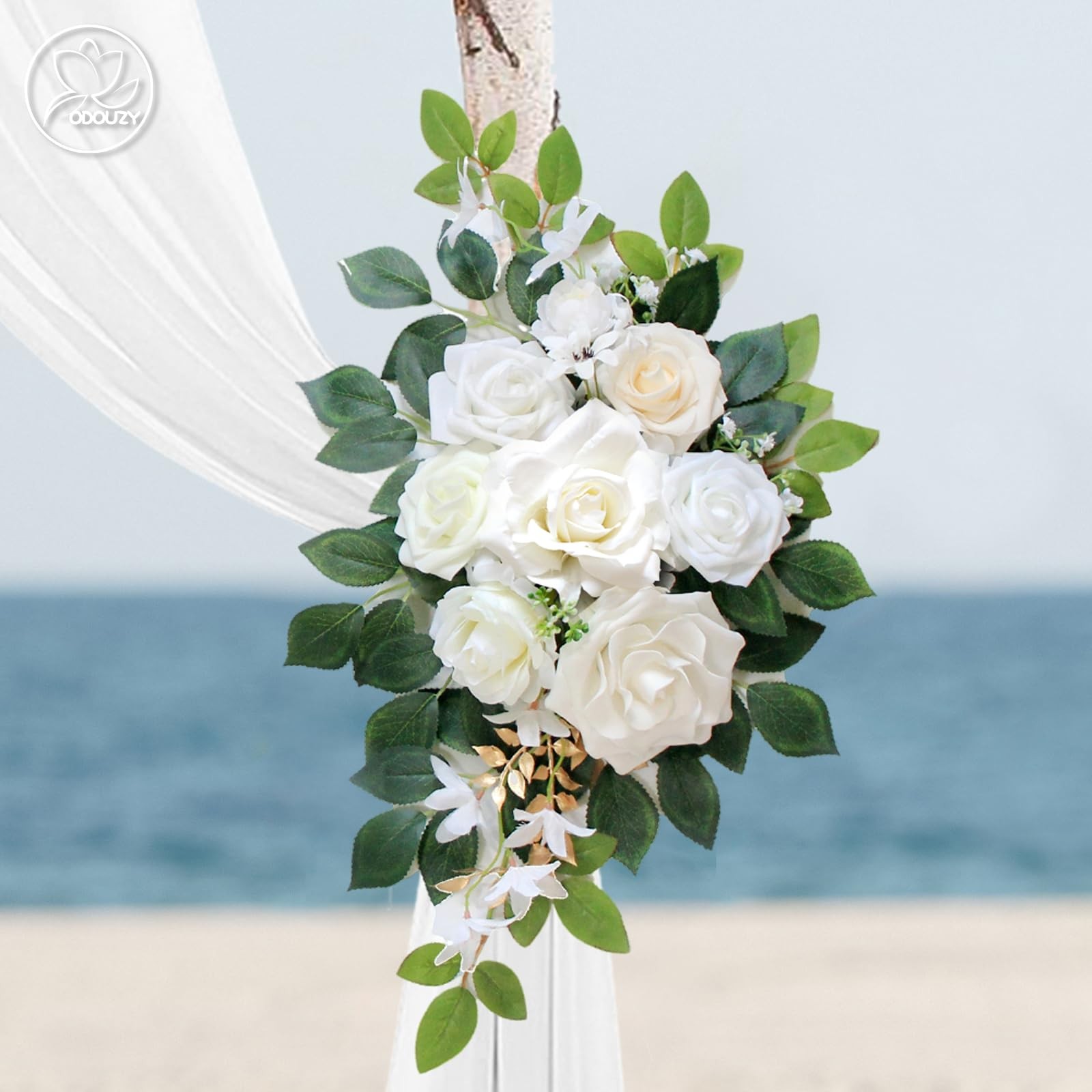 Wedding Arch Flowers Kit,Artificial Flower Arch Decor (Set of 3),2pcs Artific…