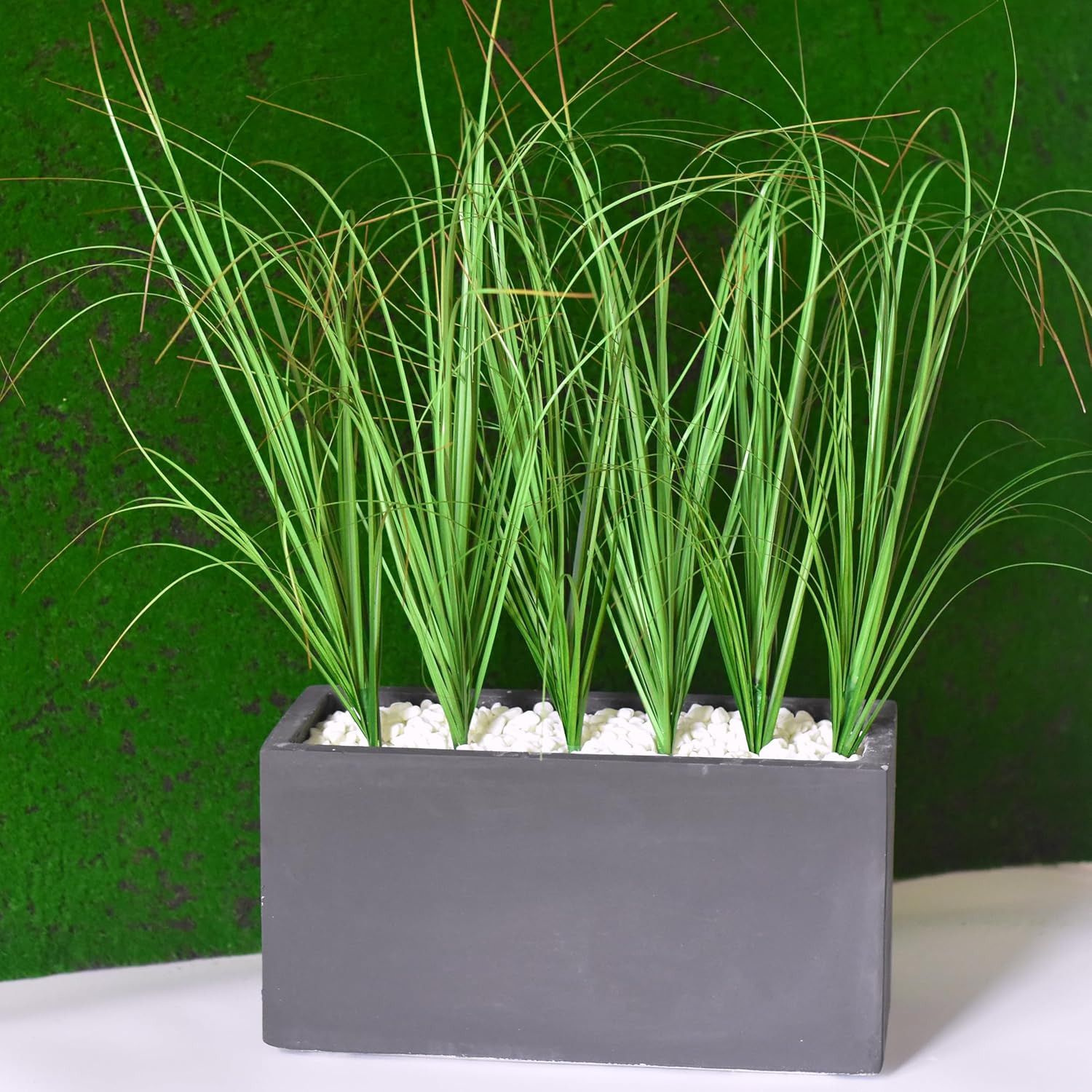 12 plantas artificiales hierba alta arbustos decoracion interior exterior verde